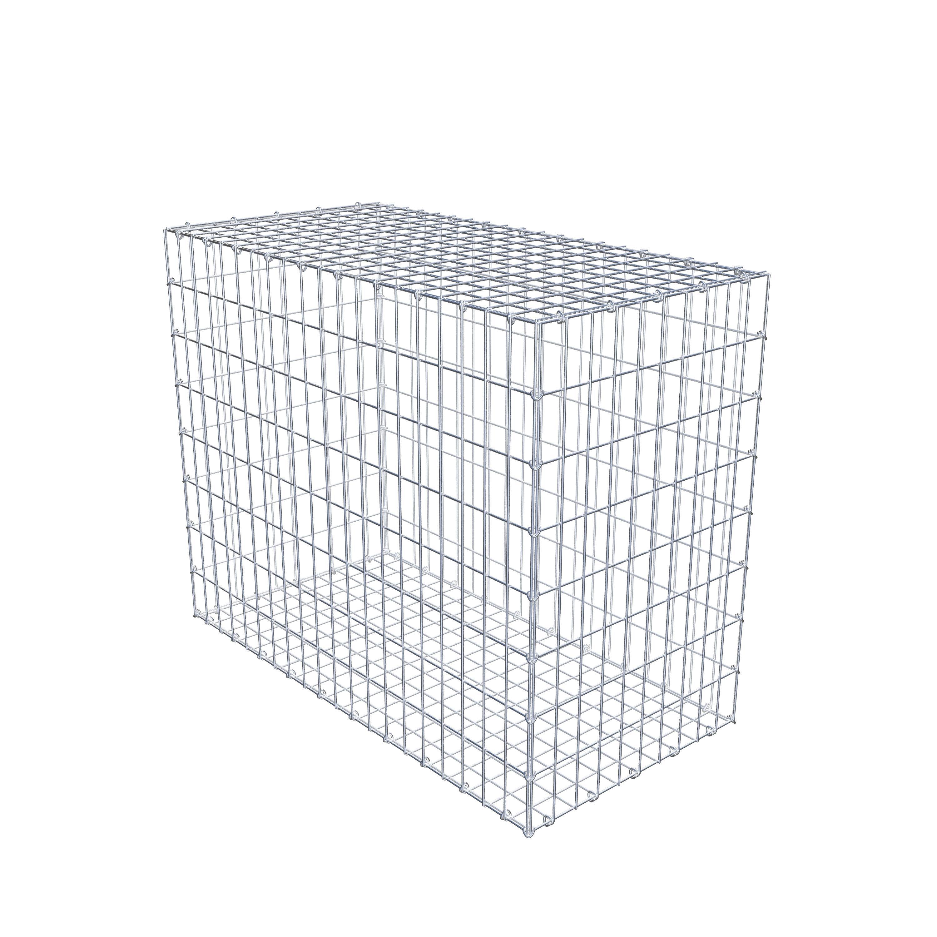 Gavión 100 cm x 80 cm x 50 cm (L x A x P), luz de malla 5 cm x 10 cm, anillo en C