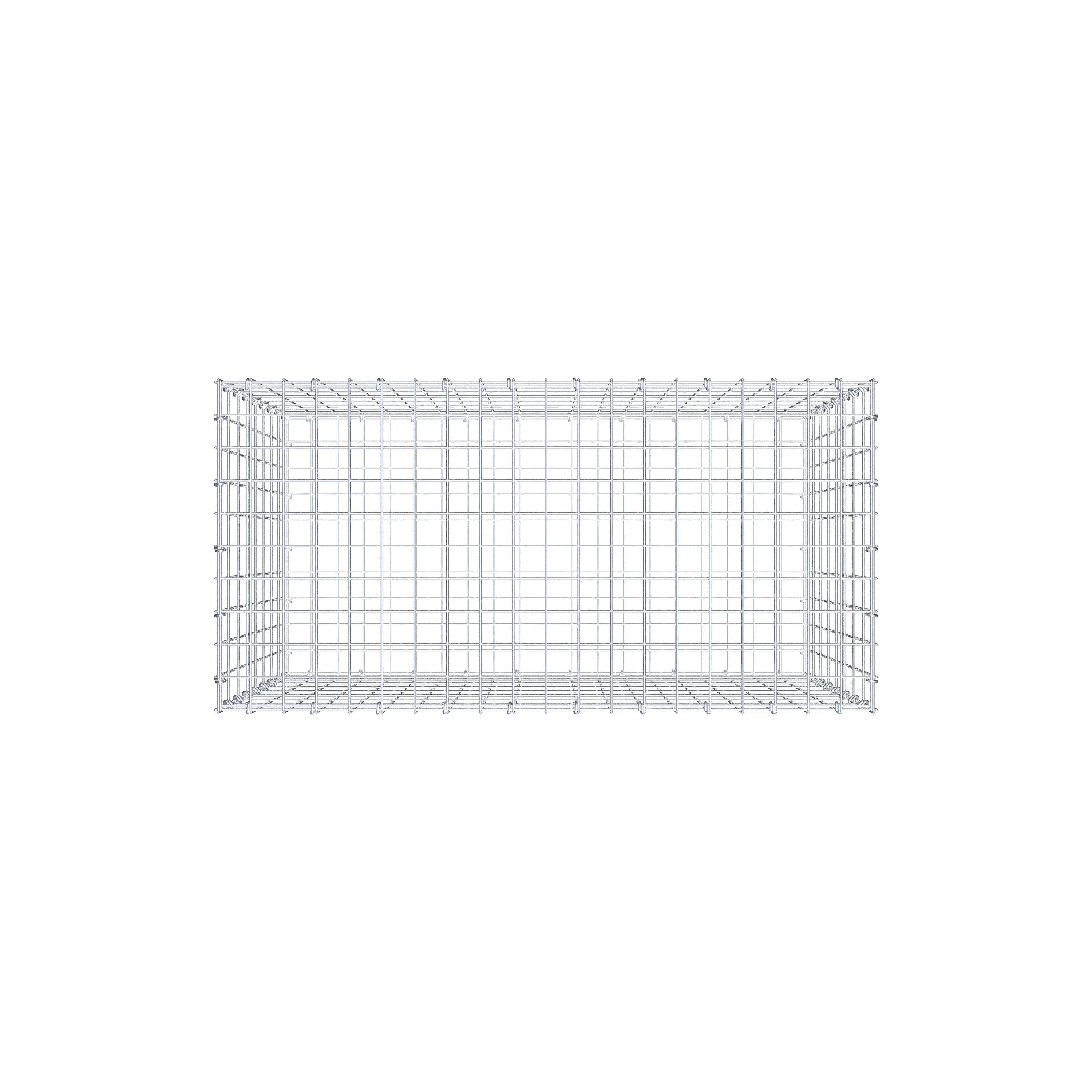 Gavión 100 cm x 80 cm x 50 cm (L x A x P), luz de malla 5 cm x 10 cm, anillo en C