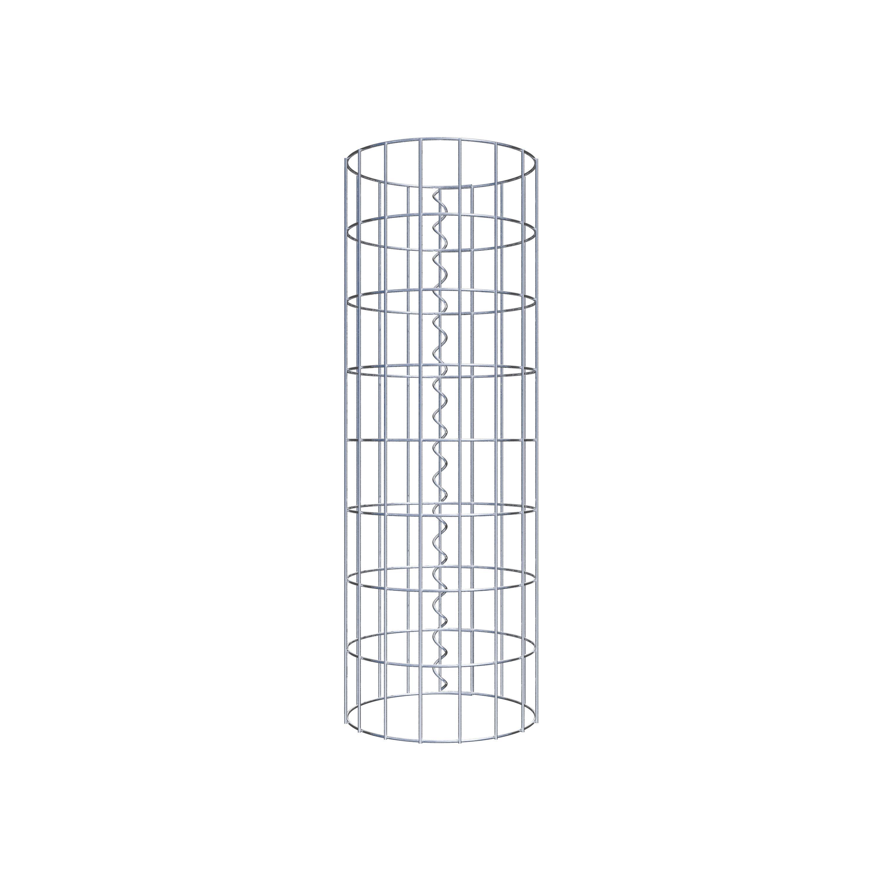 Colonne de gabion ronde 27 cm de diamètre, 80 cm de hauteur, maille 5 cm x 10 cm