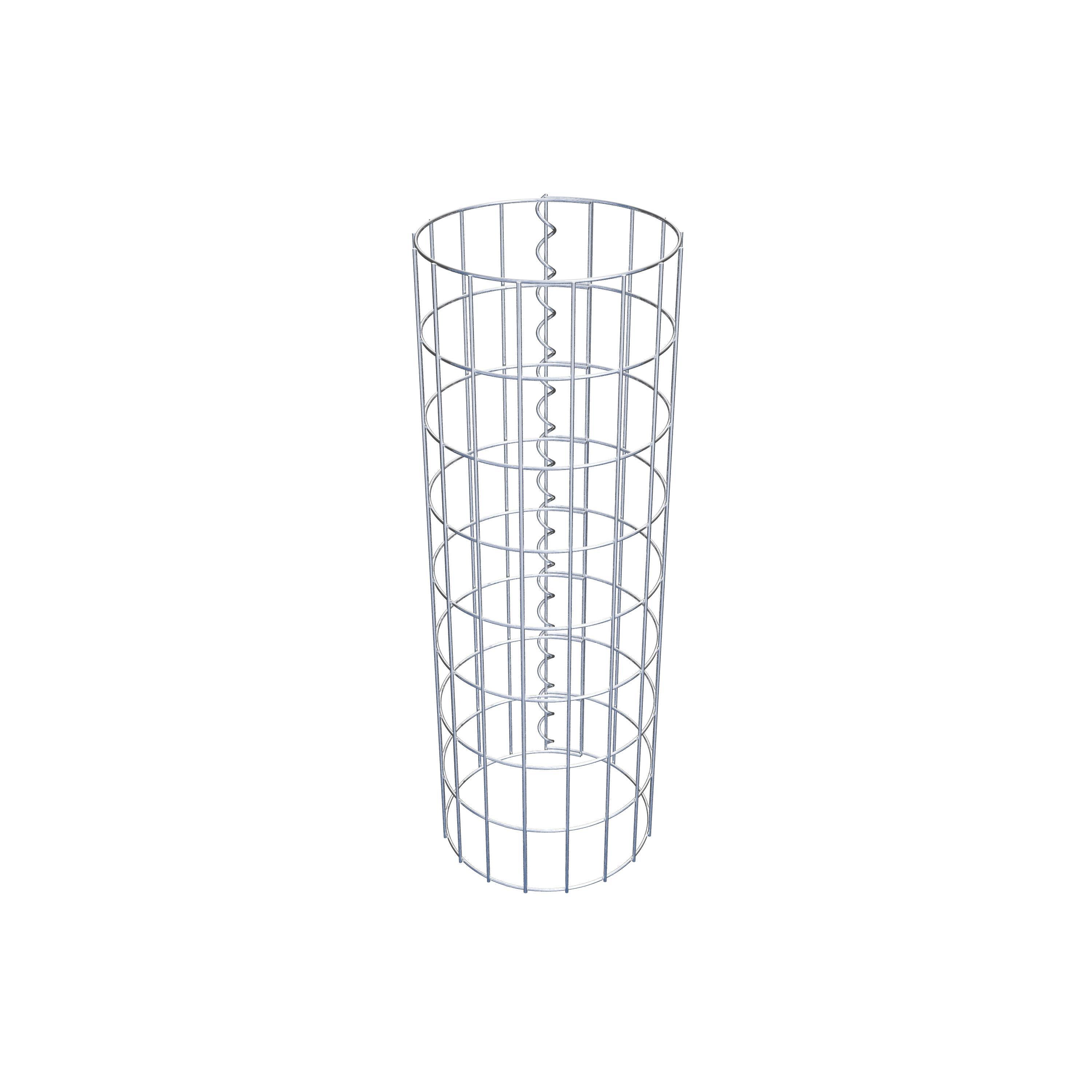 Colonne de gabion ronde 27 cm de diamètre, 80 cm de hauteur, maille 5 cm x 10 cm