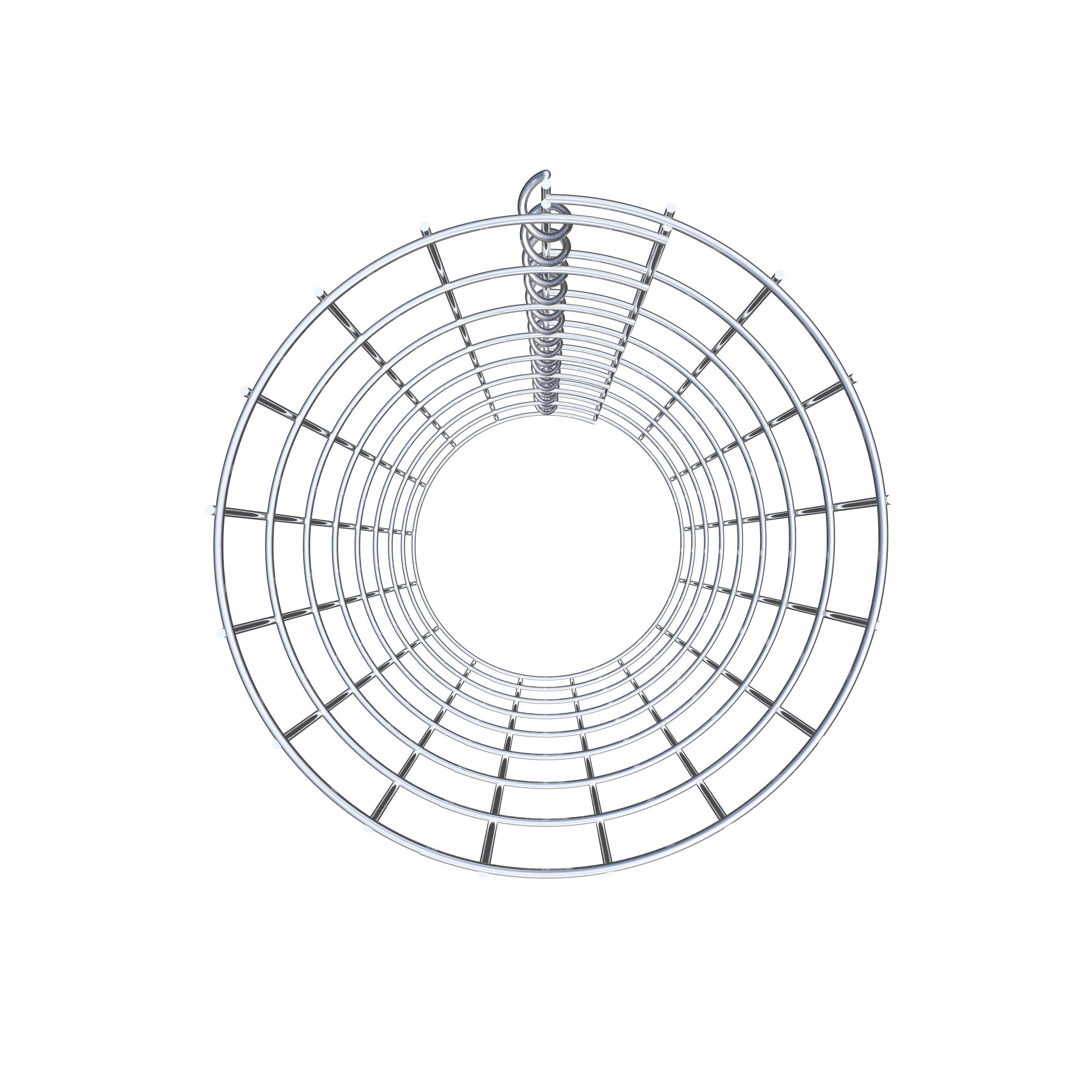 Colonne de gabion ronde 27 cm de diamètre, 80 cm de hauteur, maille 5 cm x 10 cm