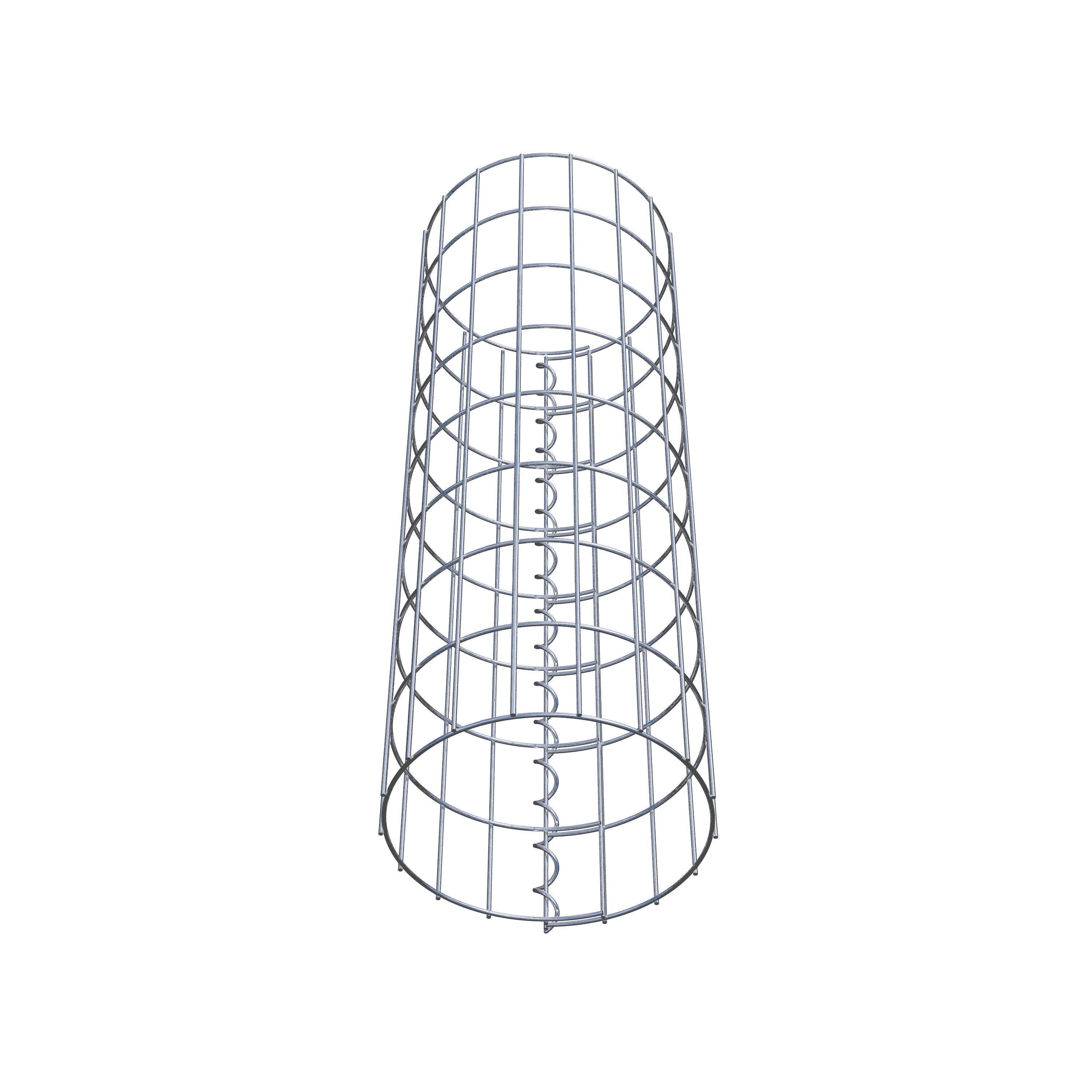 Colonne de gabion ronde 27 cm de diamètre, 80 cm de hauteur, maille 5 cm x 10 cm