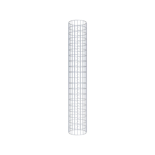 Gabion column around 32 cm diameter, 200 cm height, mesh size 5 cm x 10 cm