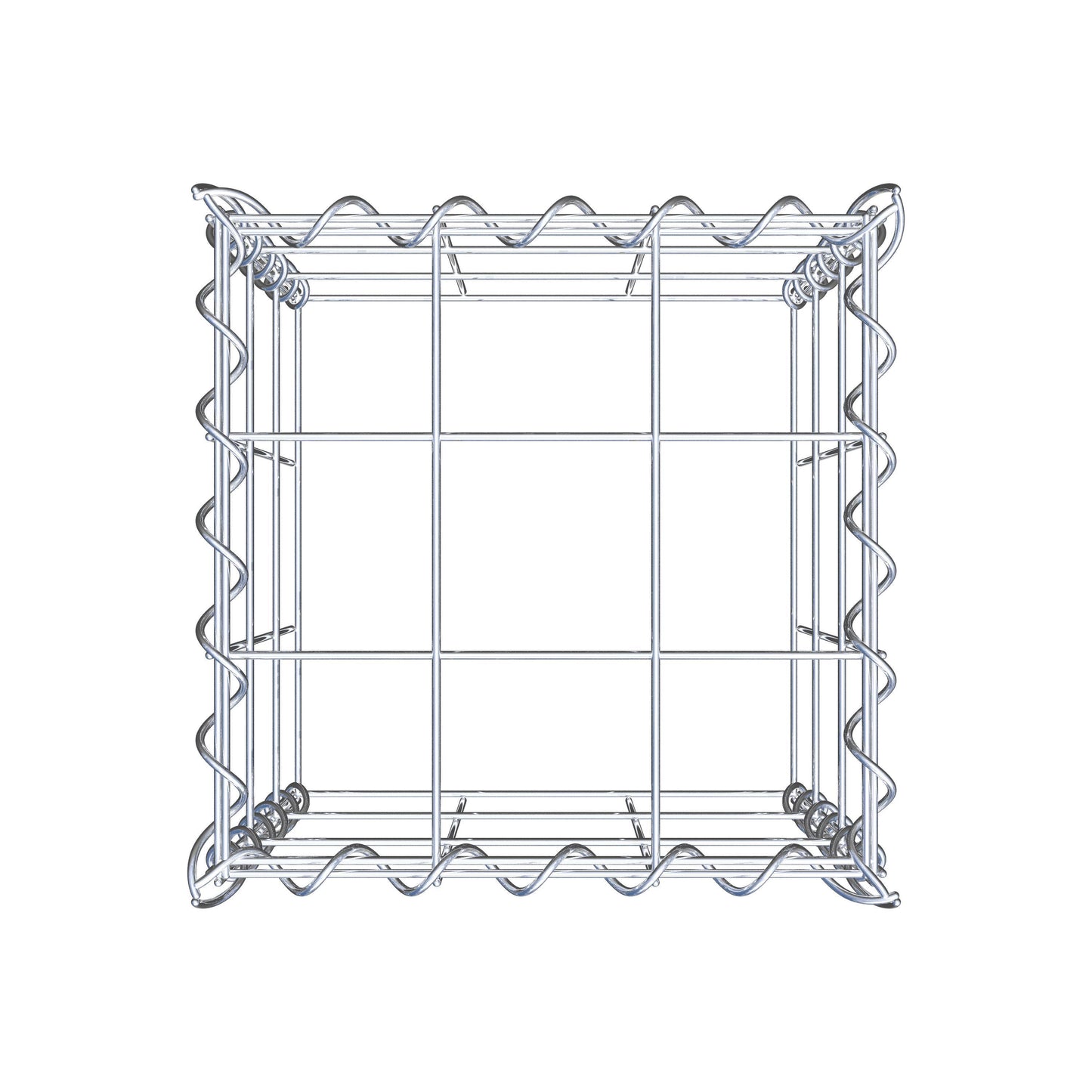 Gabbione aggiuntivo tipo 3 30 cm x 30 cm x 30 cm (L x H x P), dimensione maglia 10 cm x 10 cm, a spirale
