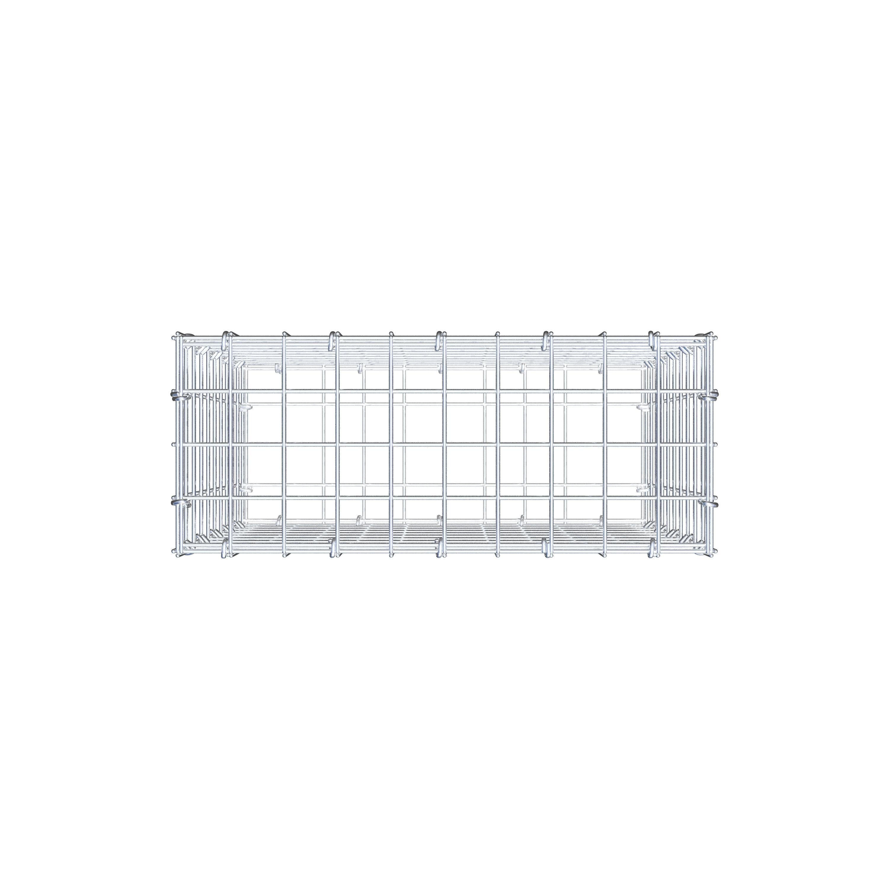 Gabion 50 cm x 50 cm x 20 cm (L x H x P), mailles 5 cm x 5 cm, anneau en C