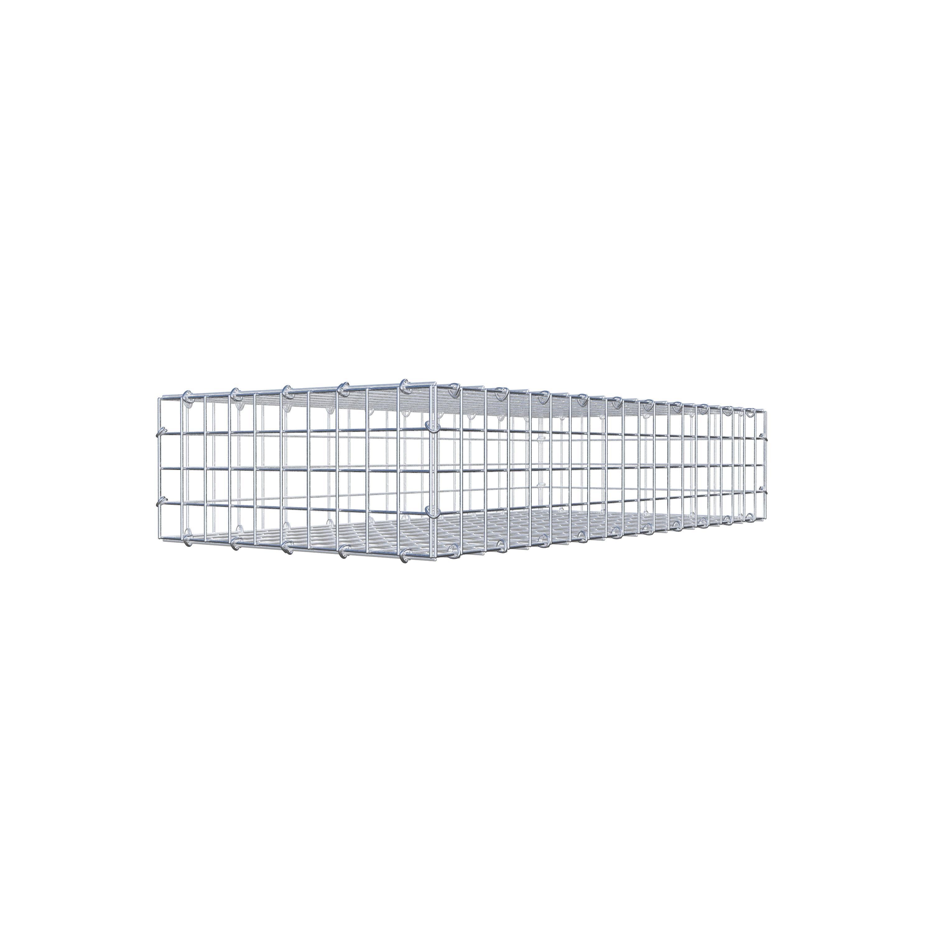 Gabion 100 cm x 20 cm x 50 cm (L x H x P), mailles 5 cm x 5 cm, anneau en C