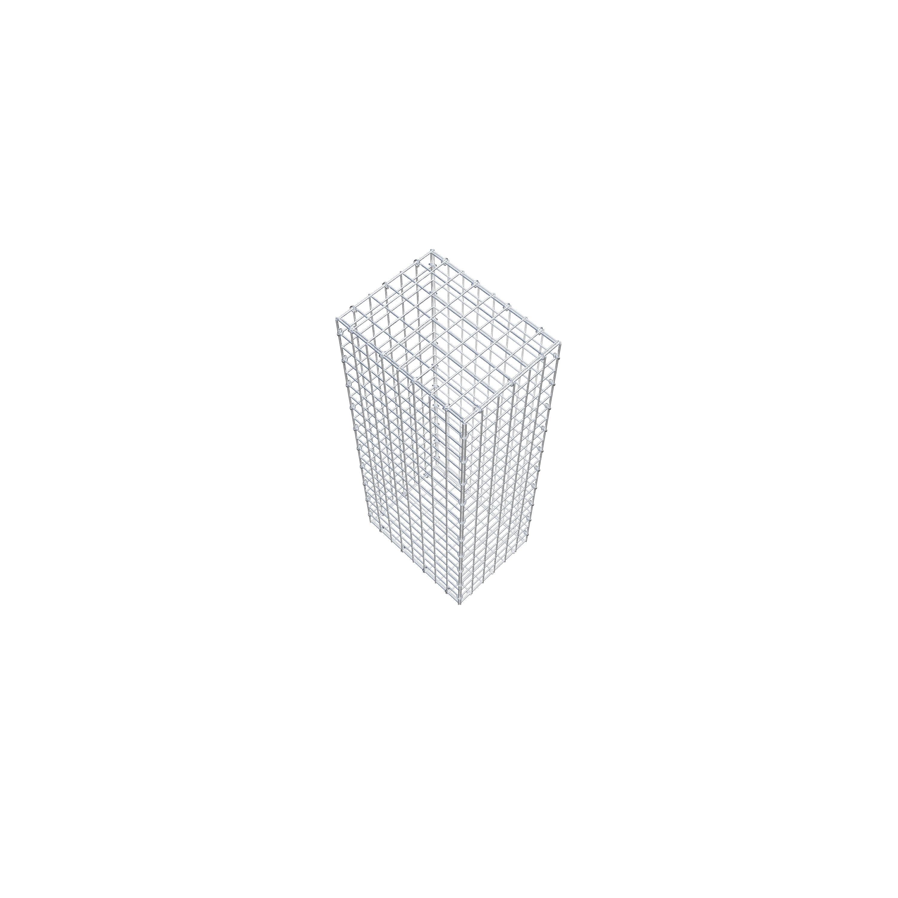 Gabion 100 cm x 40 cm x 30 cm (L x H x P), mailles 5 cm x 5 cm, anneau en C