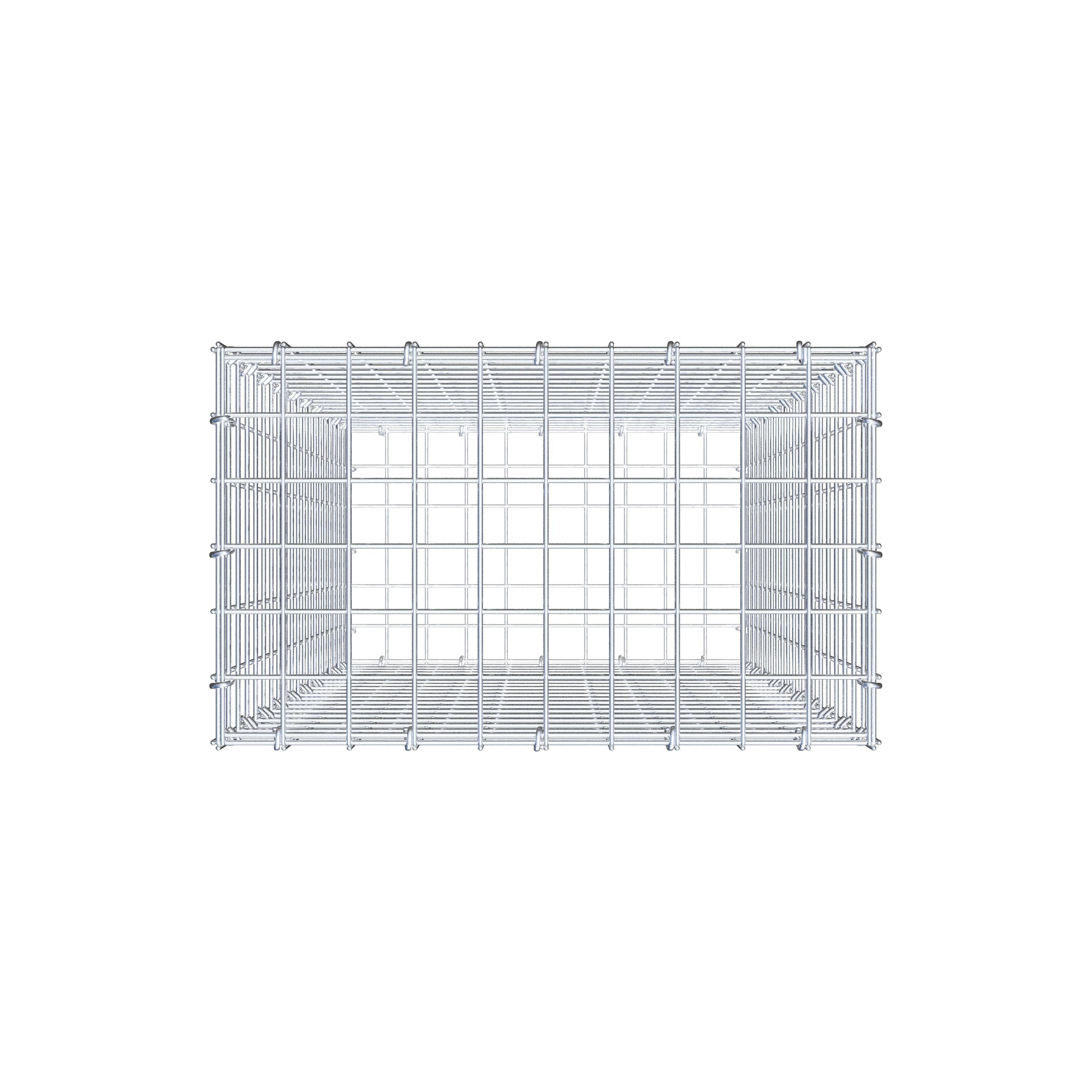 Gabion 100 cm x 50 cm x 30 cm (L x H x P), mailles 5 cm x 5 cm, anneau en C