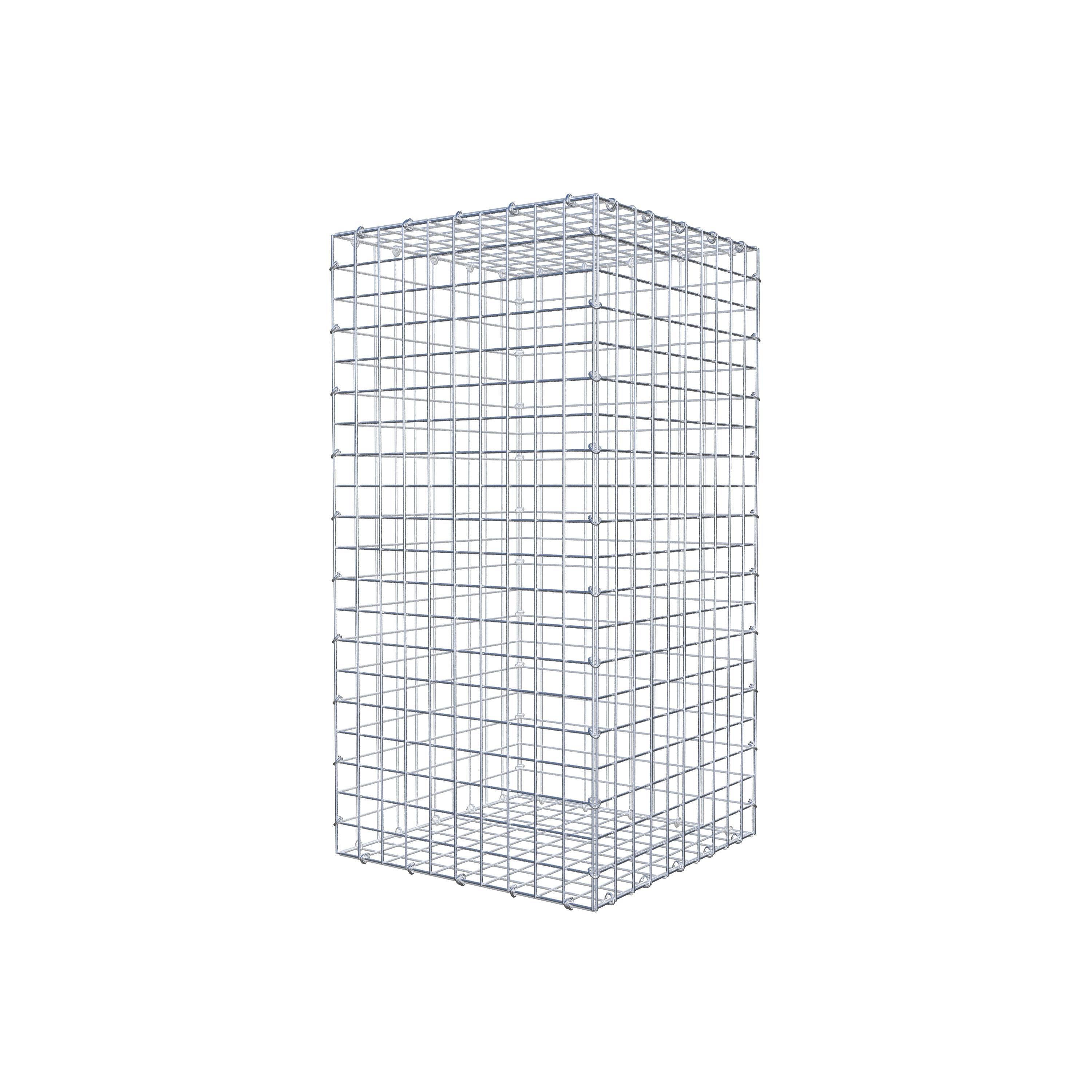 Gabião 100 cm x 50 cm x 50 cm (C x A x P), malhagem 5 cm x 5 cm, anel C