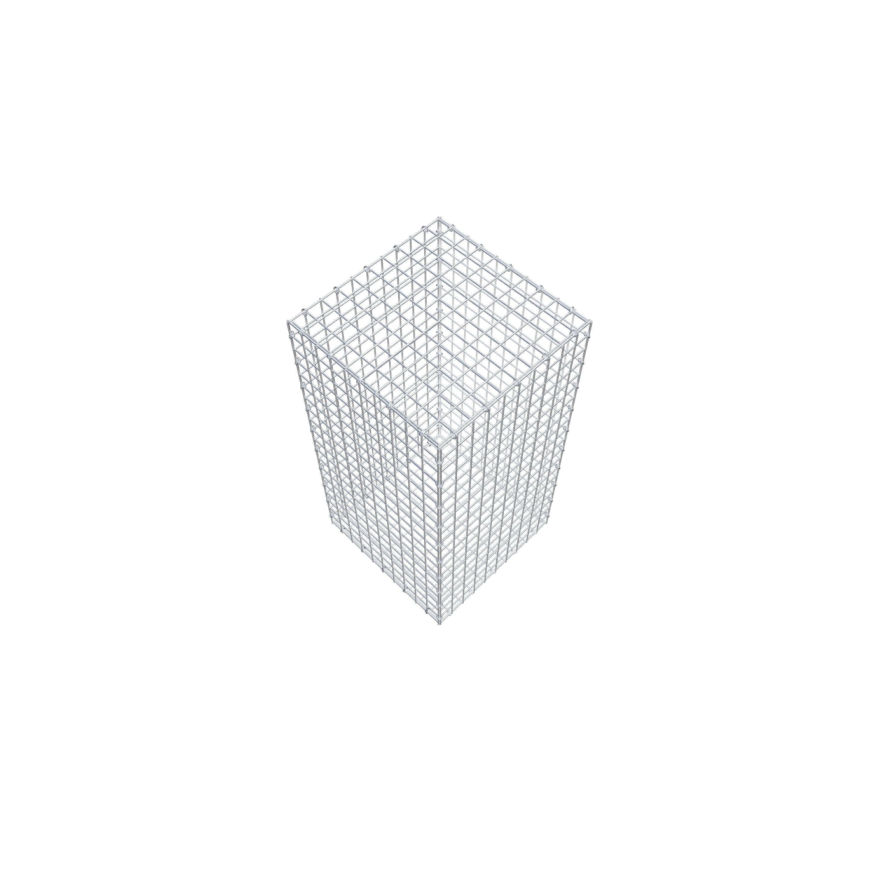 Gabião 100 cm x 50 cm x 50 cm (C x A x P), malhagem 5 cm x 5 cm, anel C