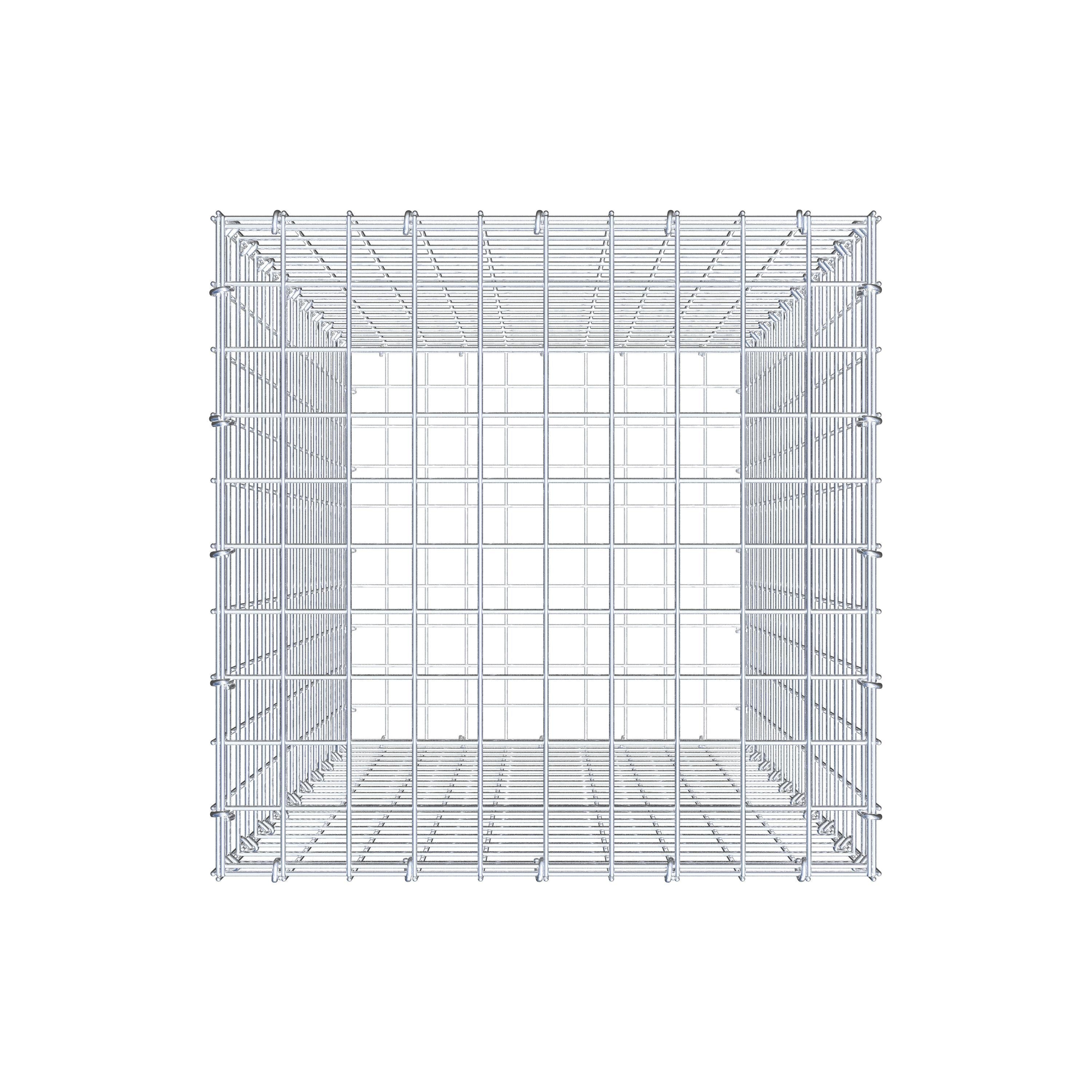 Gabião 100 cm x 50 cm x 50 cm (C x A x P), malhagem 5 cm x 5 cm, anel C