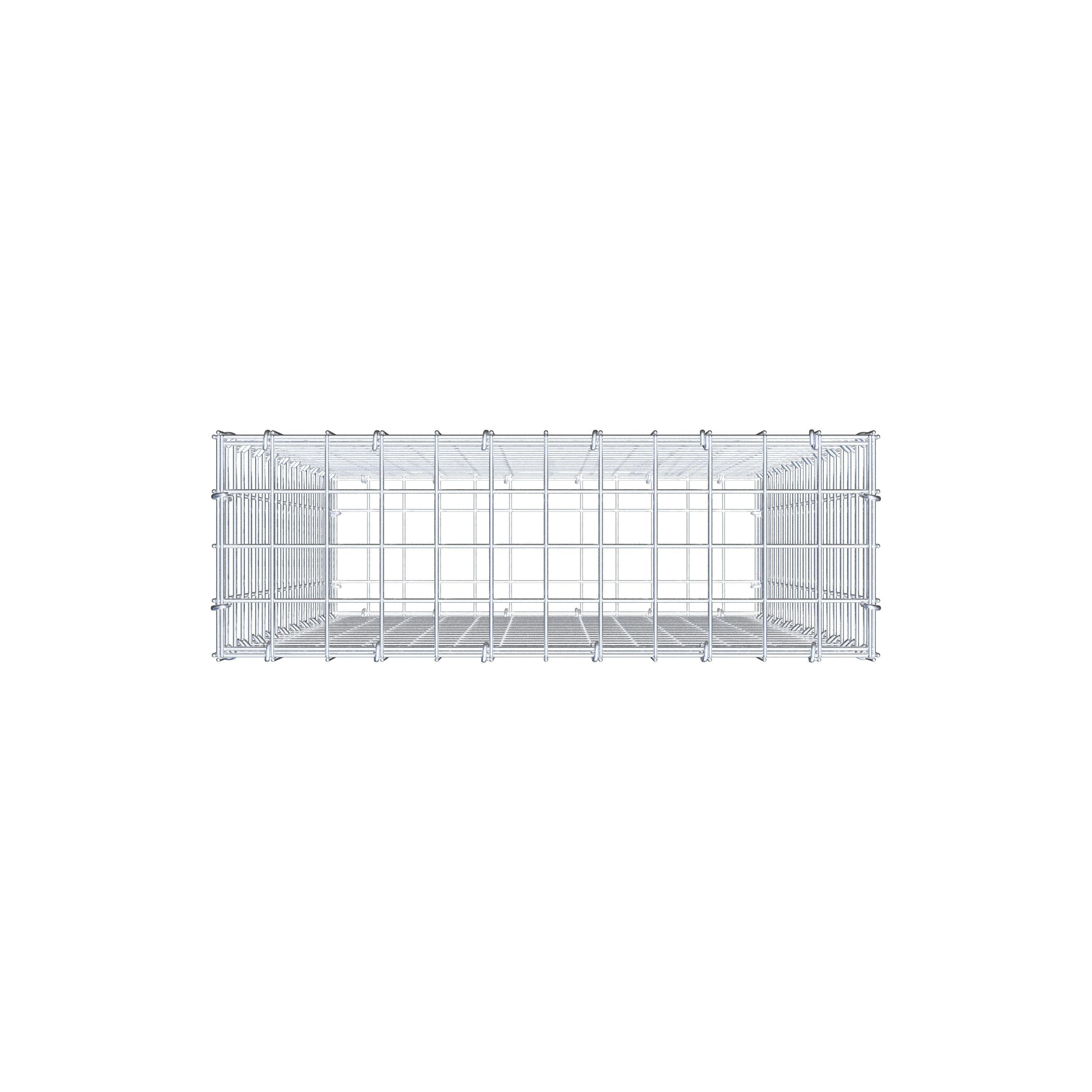 Gabion 100 cm x 60 cm x 20 cm (L x H x P), mailles 5 cm x 5 cm, anneau en C
