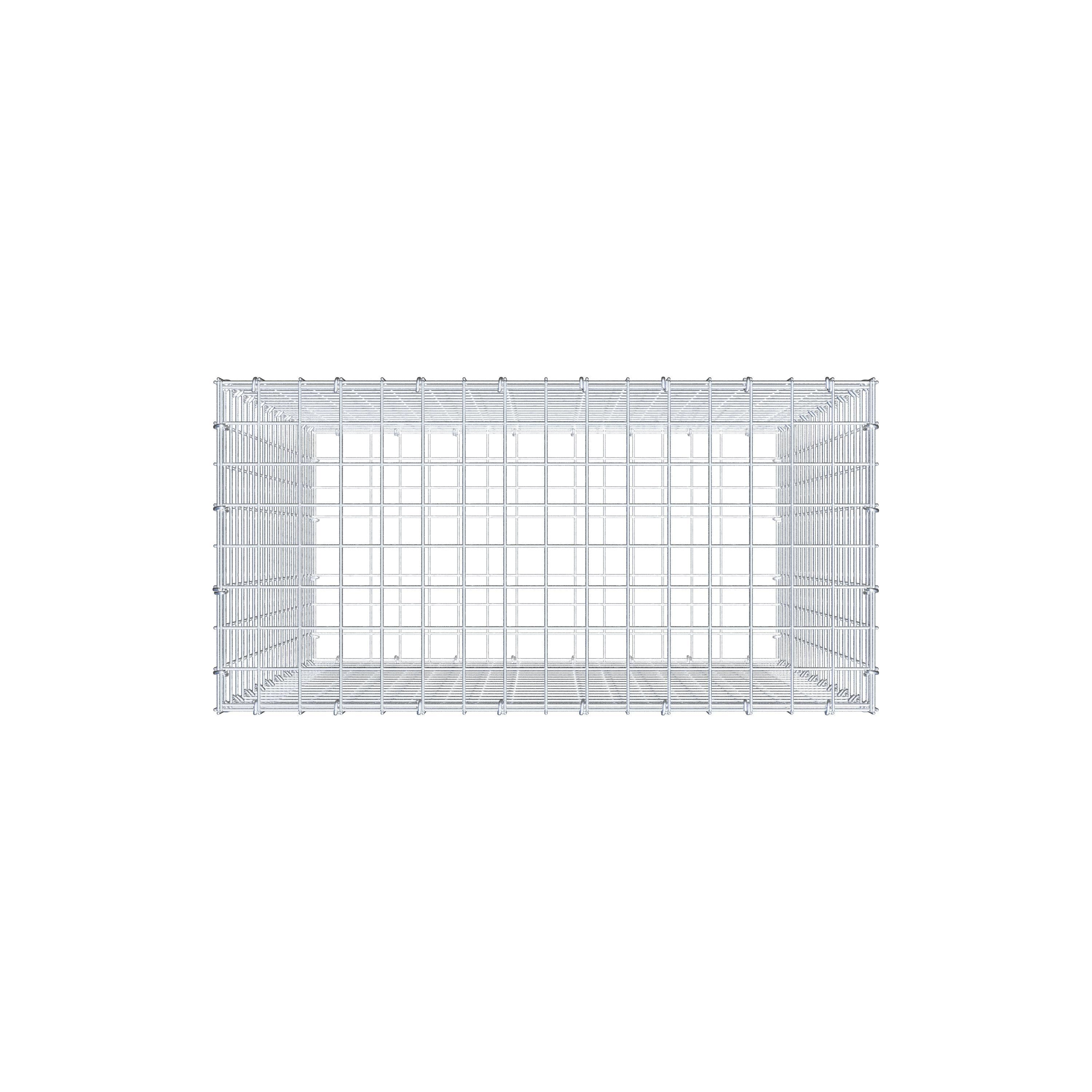 Gabbione 100 cm x 80 cm x 40 cm (L x H x P), maglia 5 cm x 5 cm, anello a C