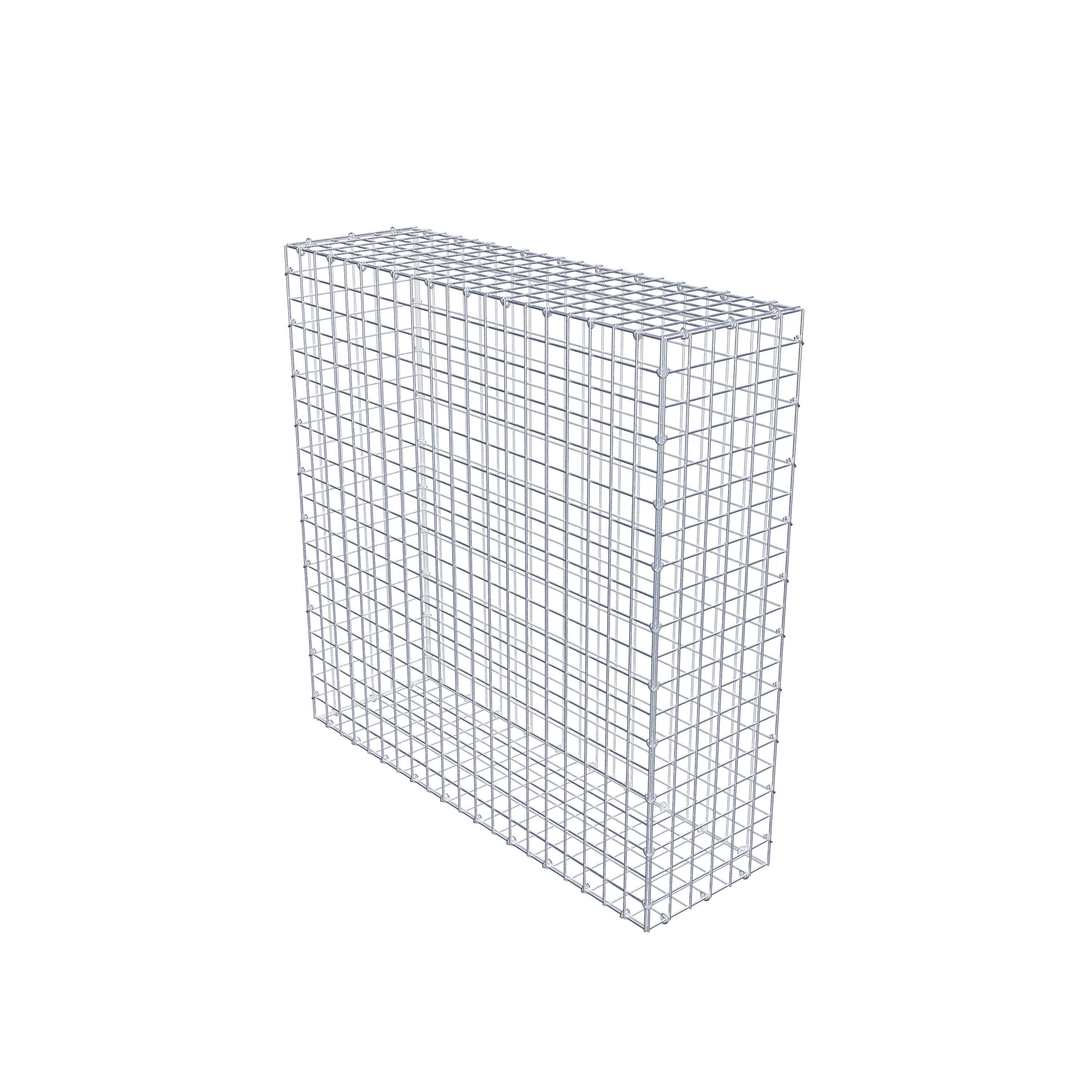 Gabion 100 cm x 100 cm x 30 cm (L x H x D), maskstorlek 5 cm x 5 cm, C-ring