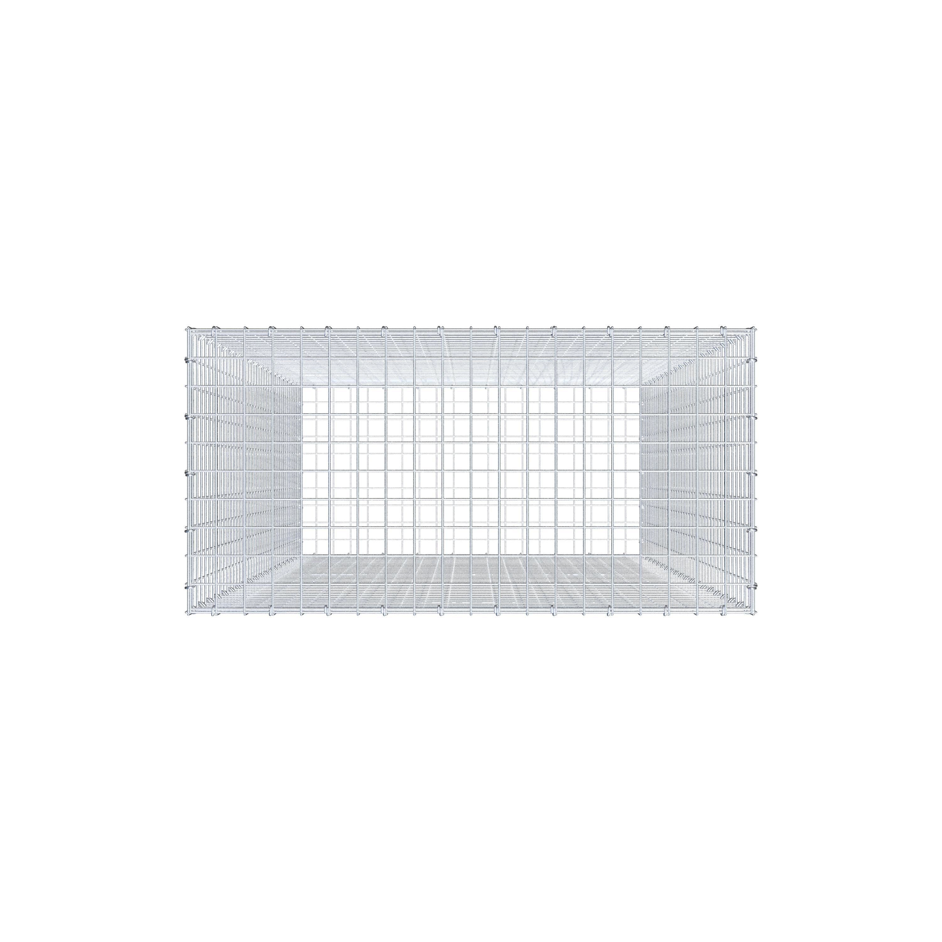 Gabião 200 cm x 100 cm x 50 cm (C x A x P), malhagem 5 cm x 5 cm, anel C