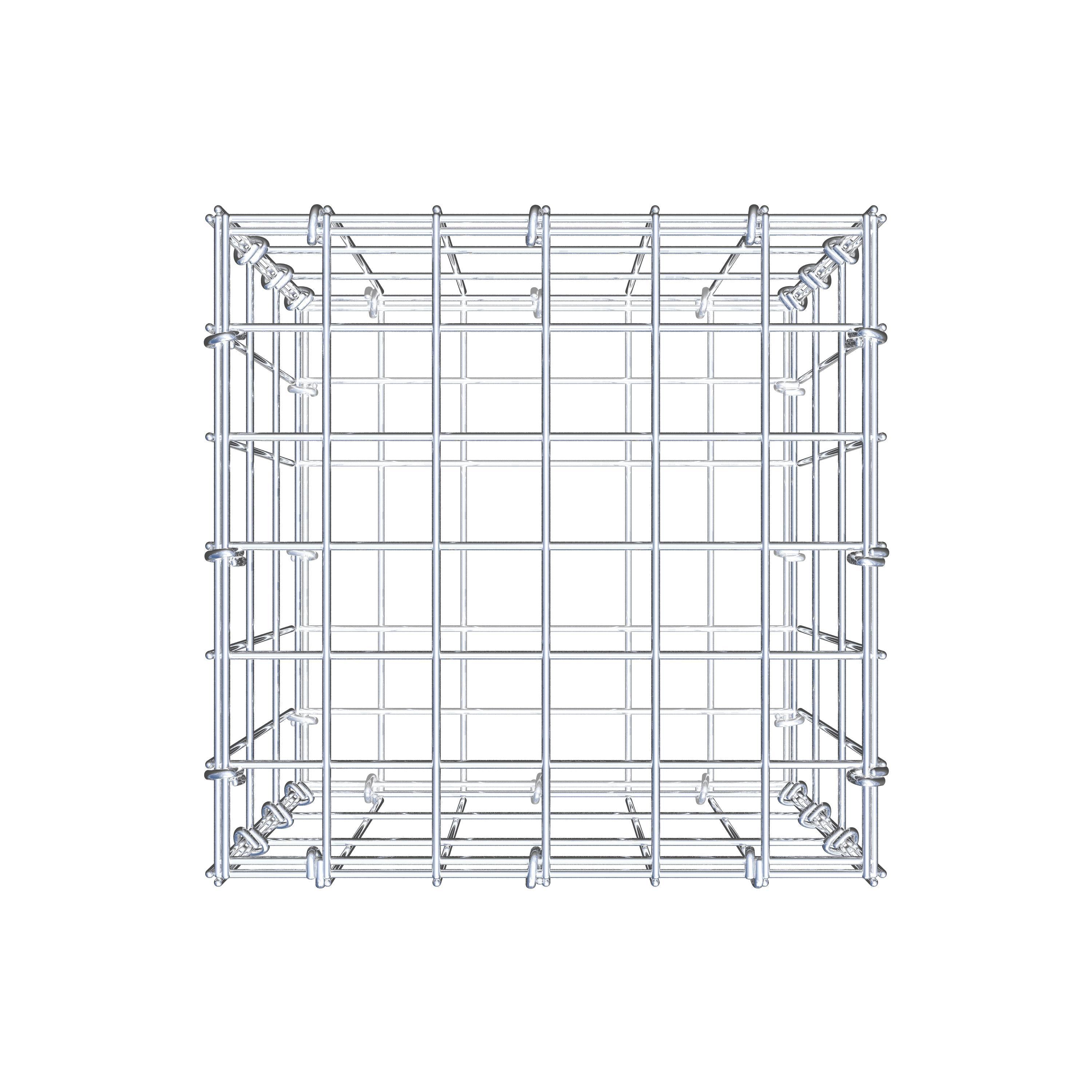 Gabbione 30 cm x 30 cm x 30 cm (L x H x P), maglia 5 cm x 10 cm, anello a C