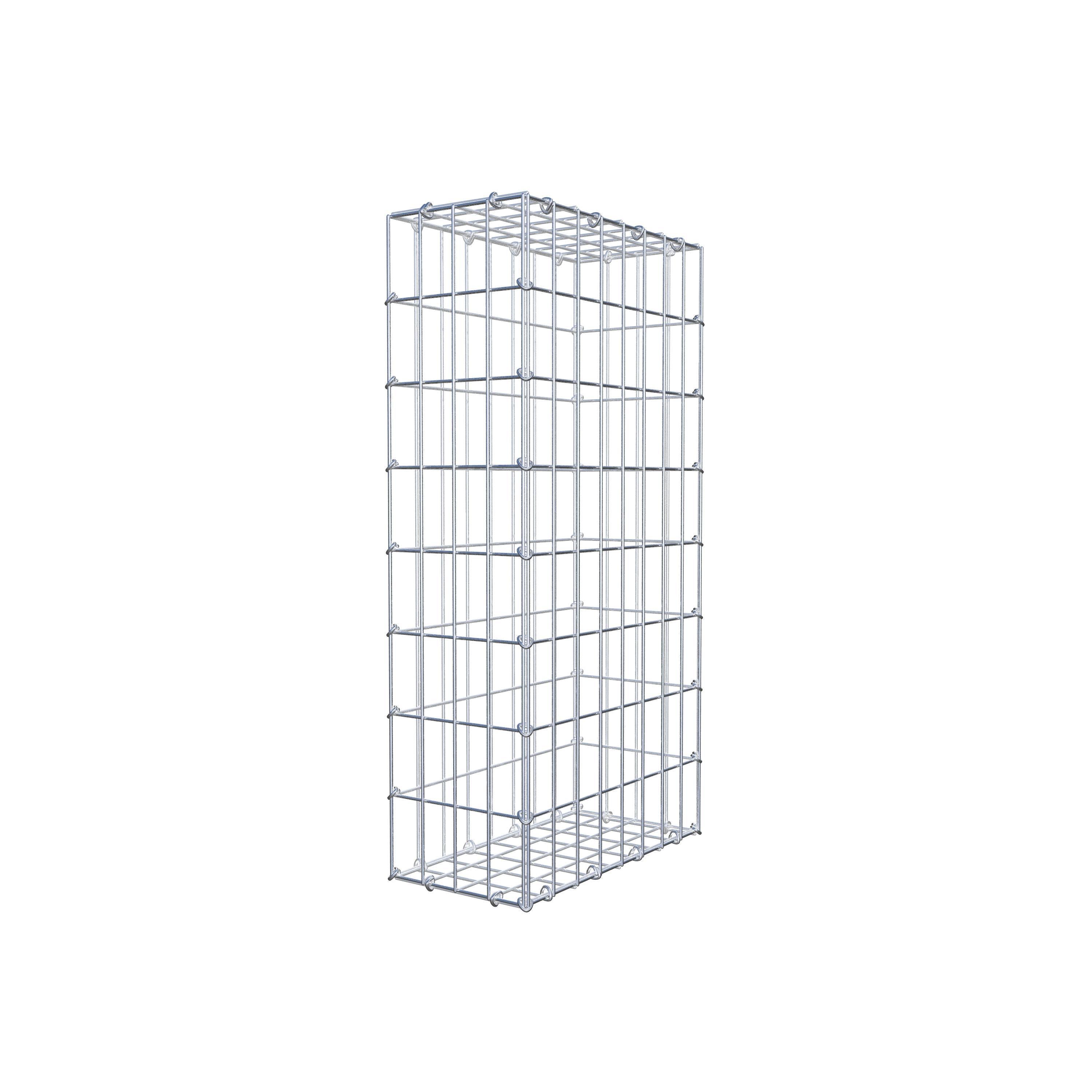 Gabião 80 cm x 40 cm x 20 cm (C x A x P), malhagem 5 cm x 10 cm, anel C