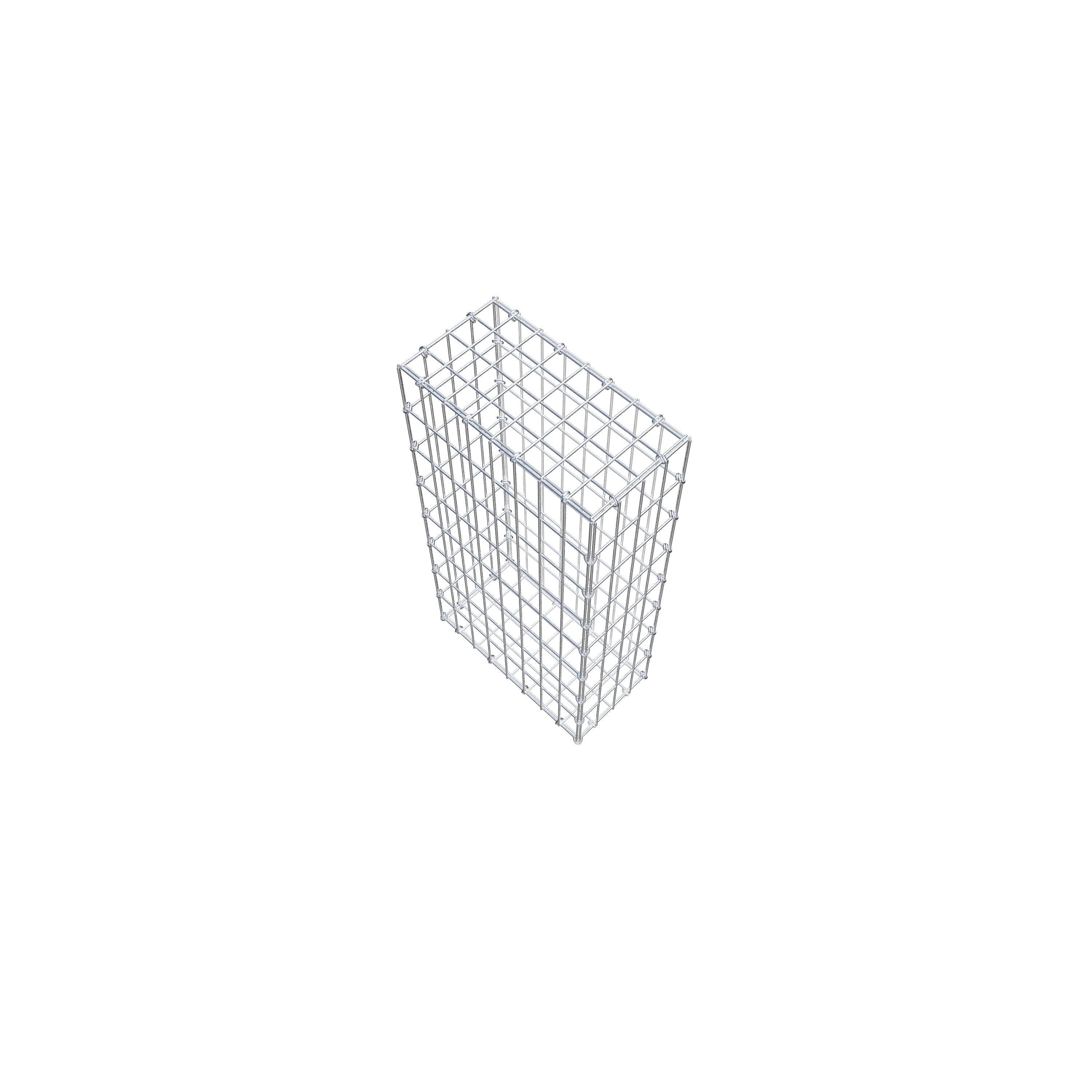 Gabião 80 cm x 40 cm x 20 cm (C x A x P), malhagem 5 cm x 10 cm, anel C