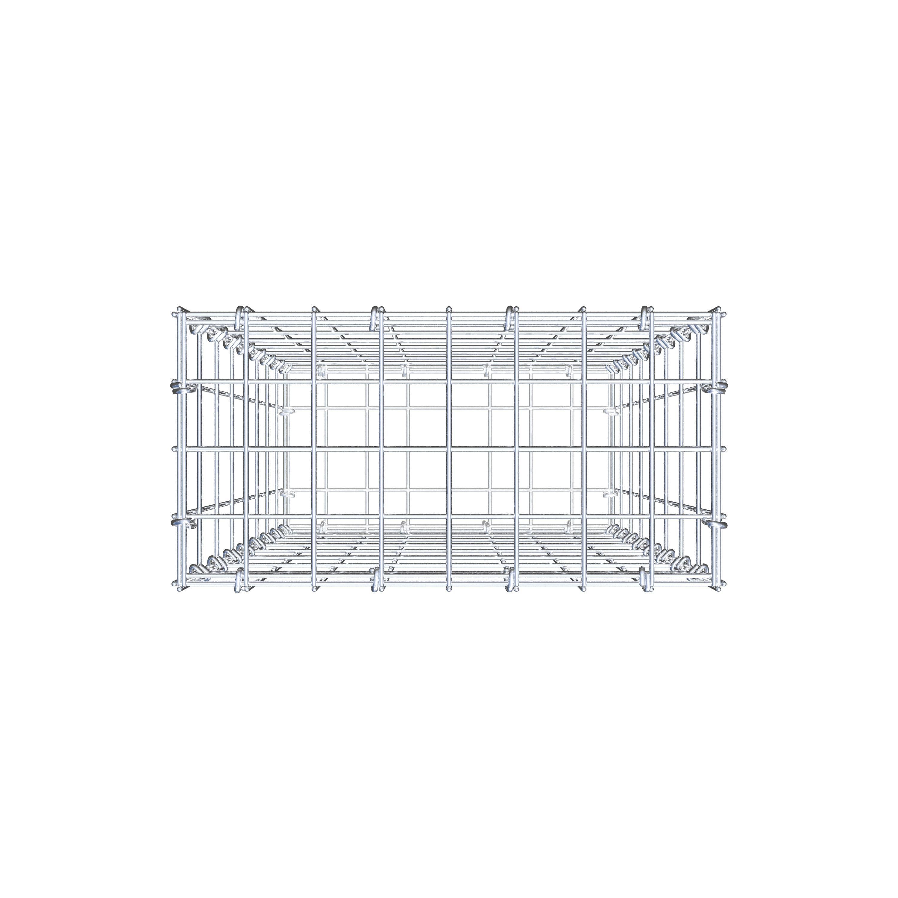 Gabião 80 cm x 40 cm x 20 cm (C x A x P), malhagem 5 cm x 10 cm, anel C