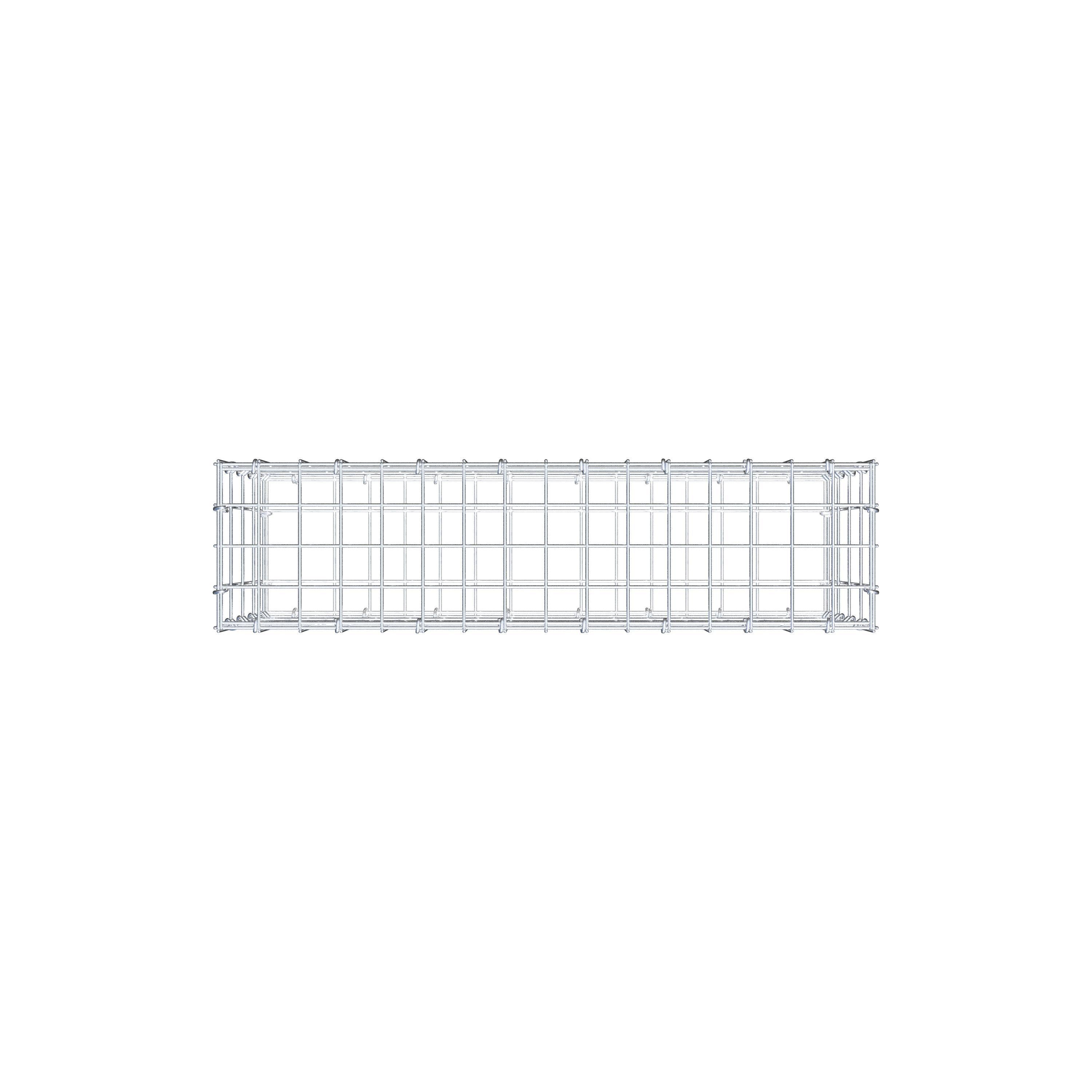Gabião 80 cm x 40 cm x 20 cm (C x A x P), malhagem 5 cm x 10 cm, anel C