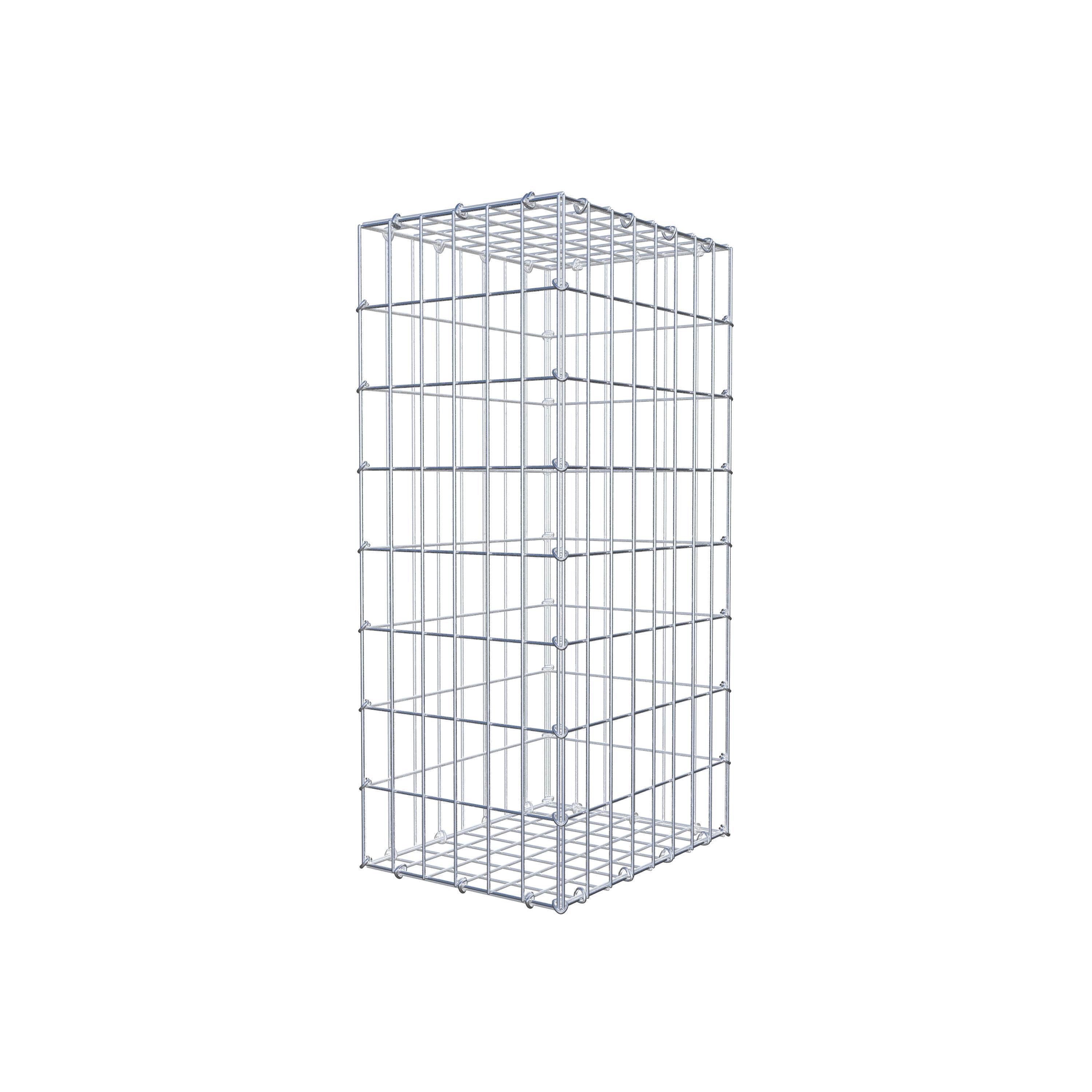 Gabião 80 cm x 40 cm x 30 cm (C x A x P), malhagem 5 cm x 10 cm, anel C