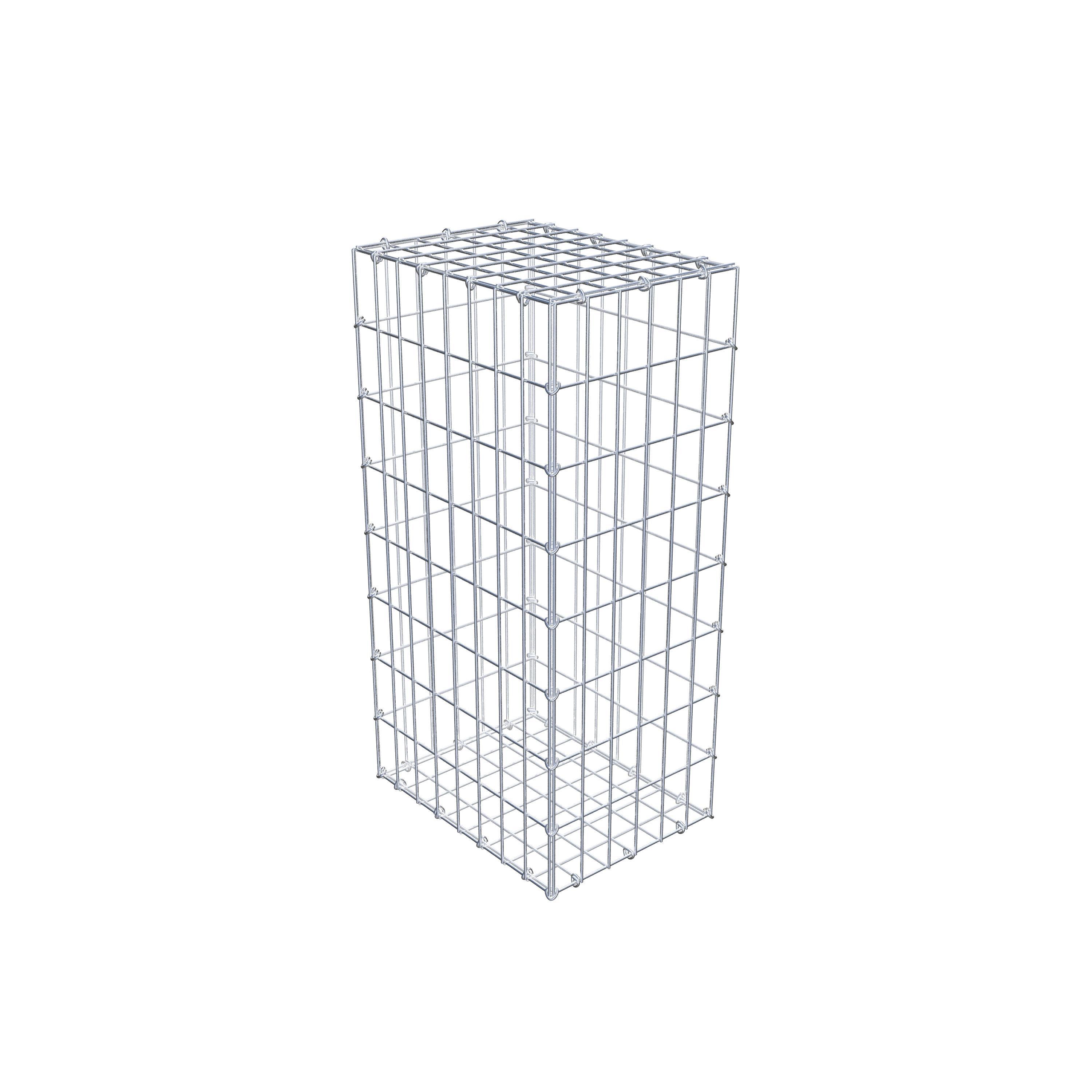 Gabião 80 cm x 40 cm x 30 cm (C x A x P), malhagem 5 cm x 10 cm, anel C