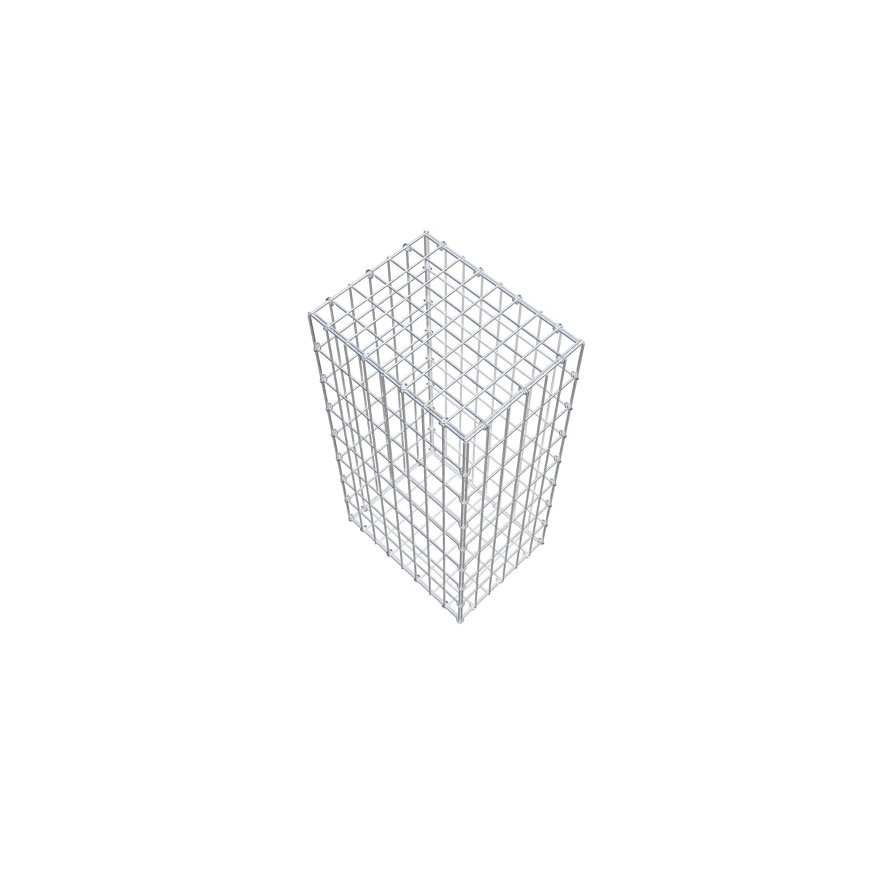 Gabião 80 cm x 40 cm x 30 cm (C x A x P), malhagem 5 cm x 10 cm, anel C