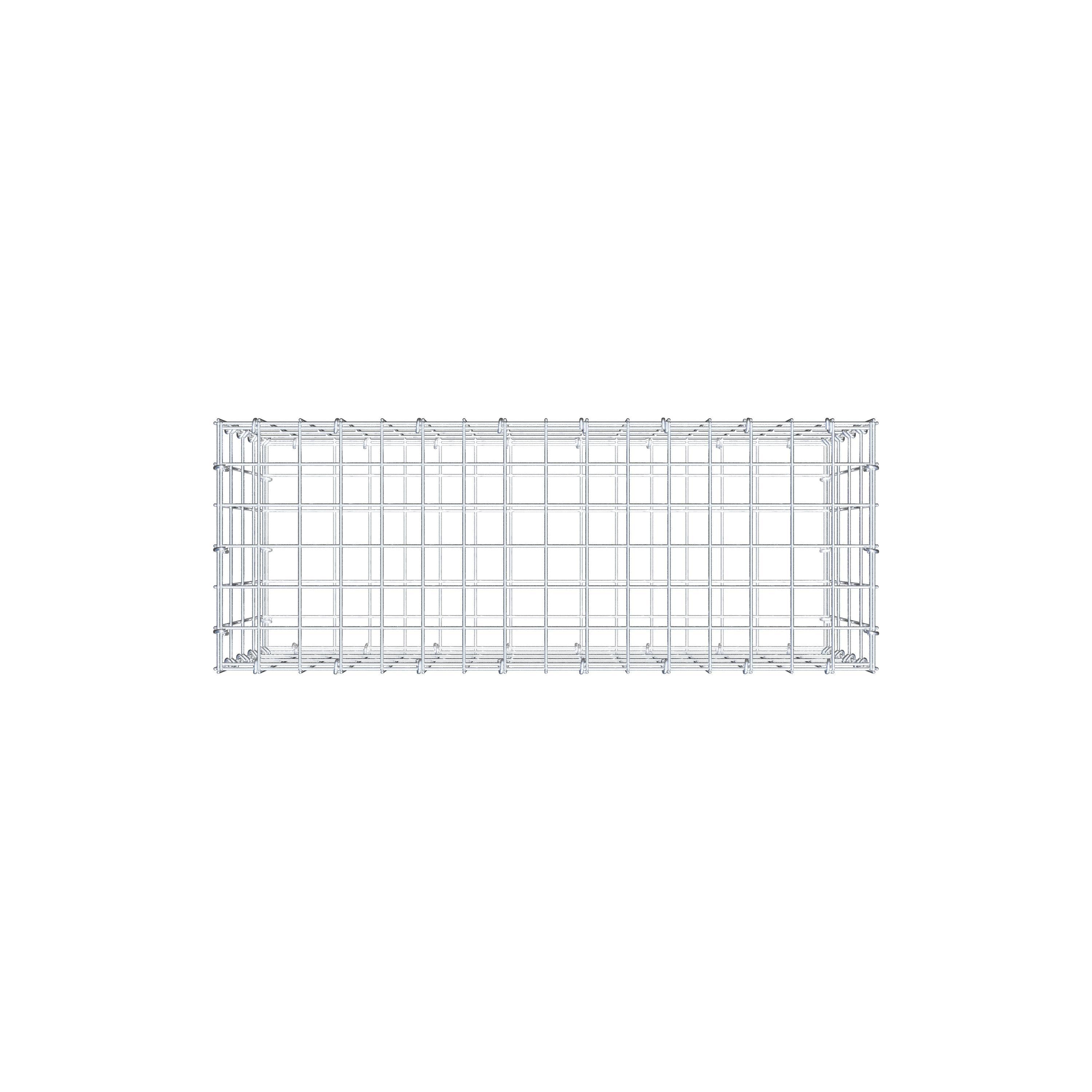 Gabião 80 cm x 40 cm x 30 cm (C x A x P), malhagem 5 cm x 10 cm, anel C