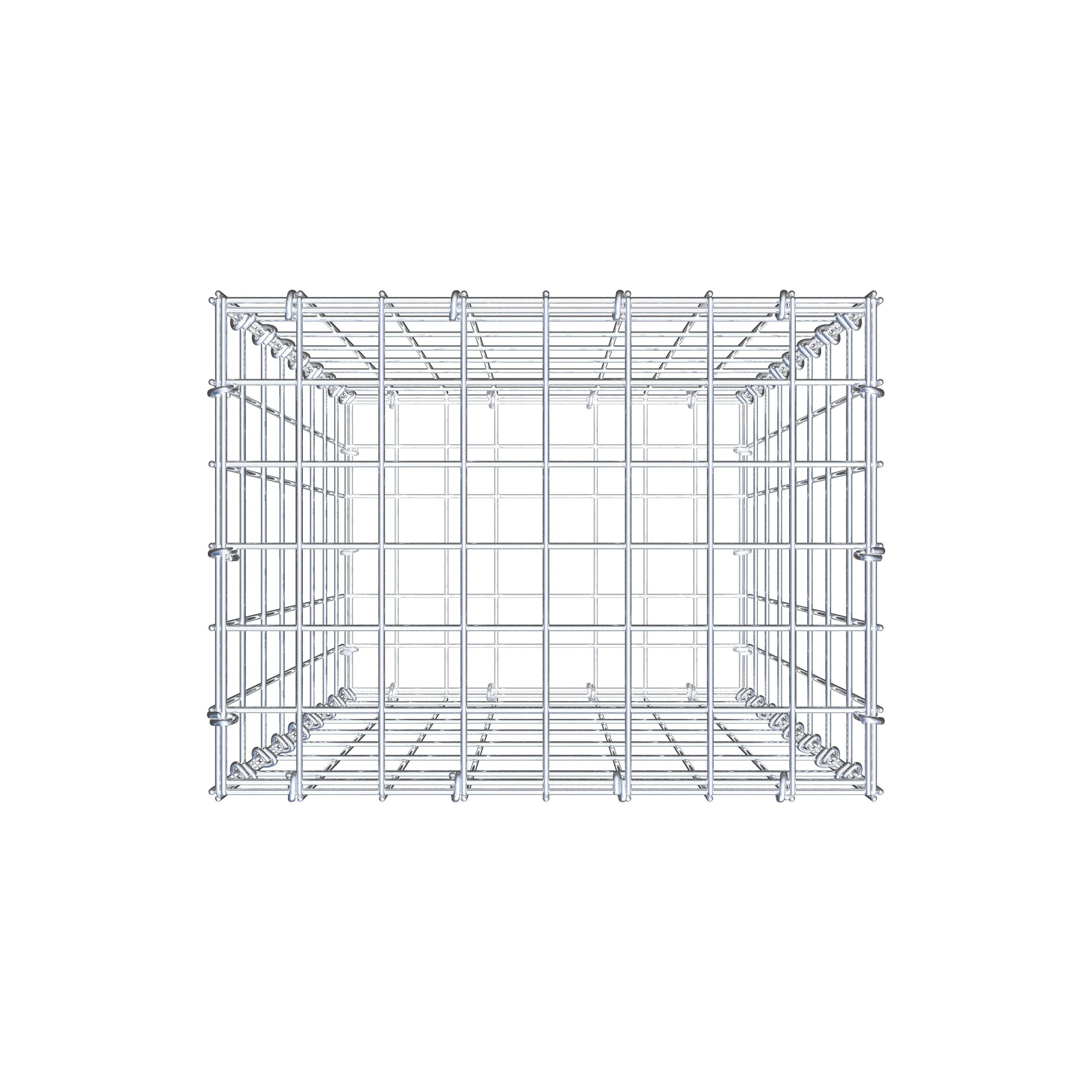 Gabião 80 cm x 40 cm x 30 cm (C x A x P), malhagem 5 cm x 10 cm, anel C