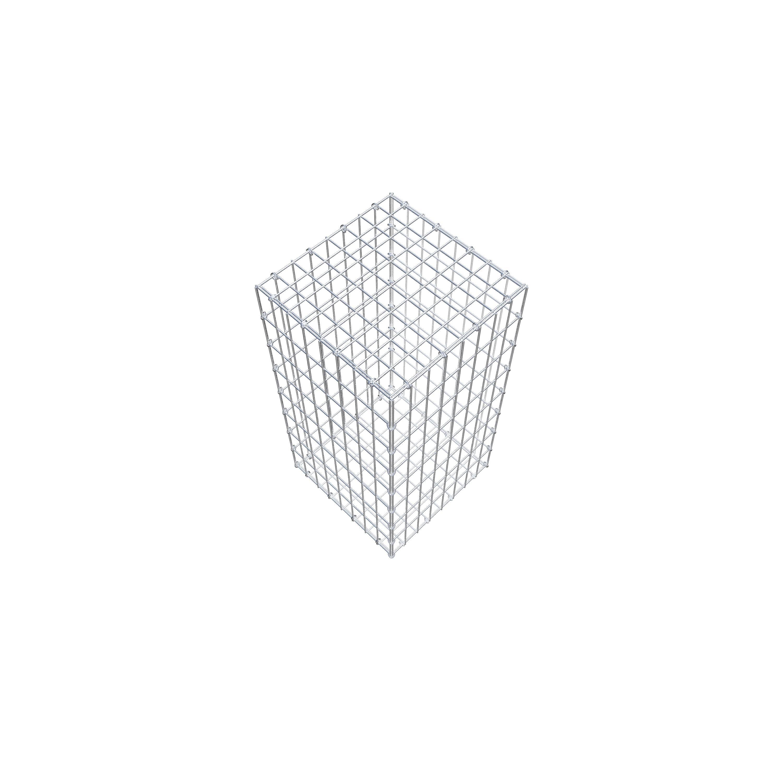 Gabion 80 cm x 40 cm x 40 cm (L x H x P), mailles 5 cm x 10 cm, anneau en C