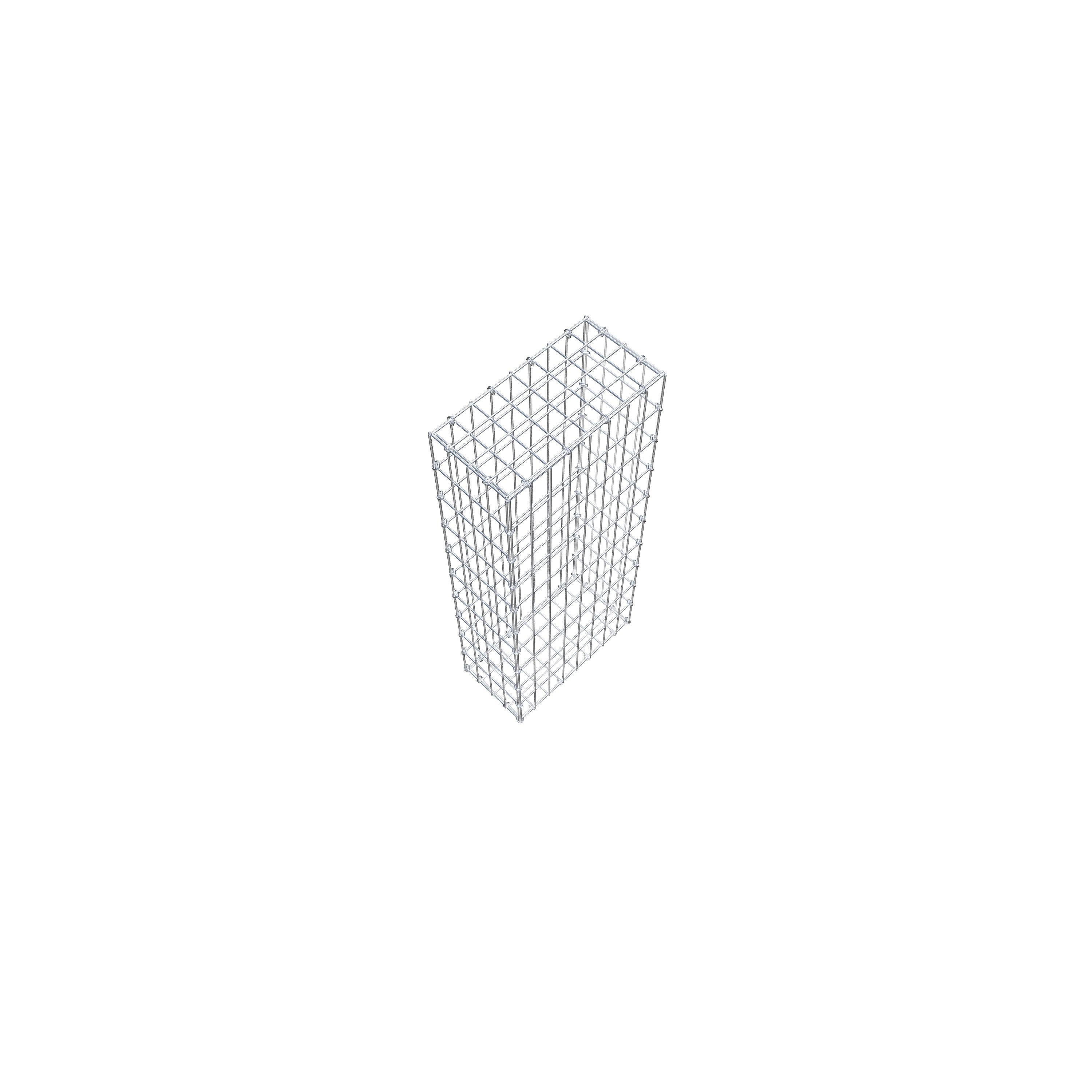Gavión 100 cm x 20 cm x 40 cm (L x A x P), luz de malla 5 cm x 10 cm, anillo en C