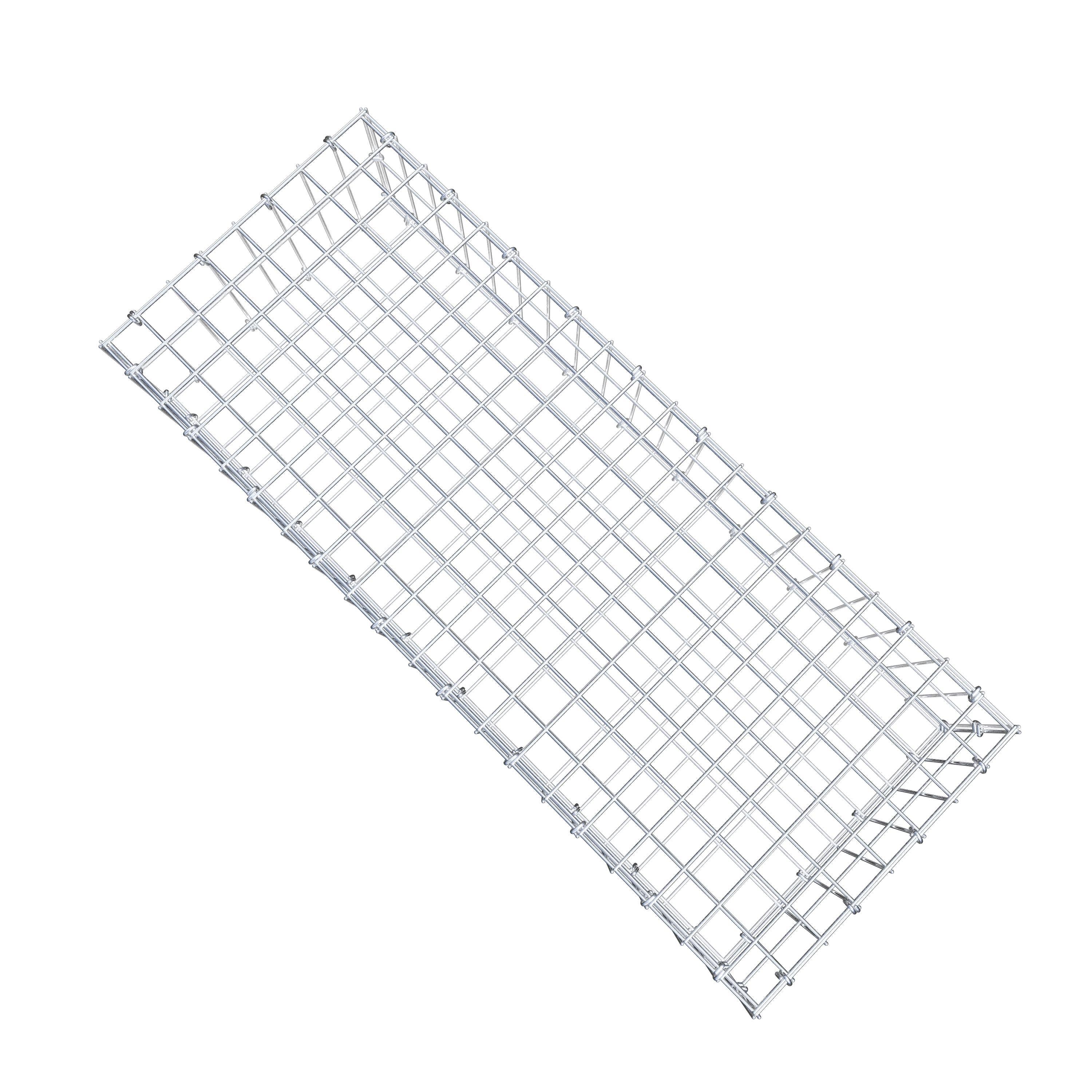 Gavión 100 cm x 20 cm x 40 cm (L x A x P), luz de malla 5 cm x 10 cm, anillo en C