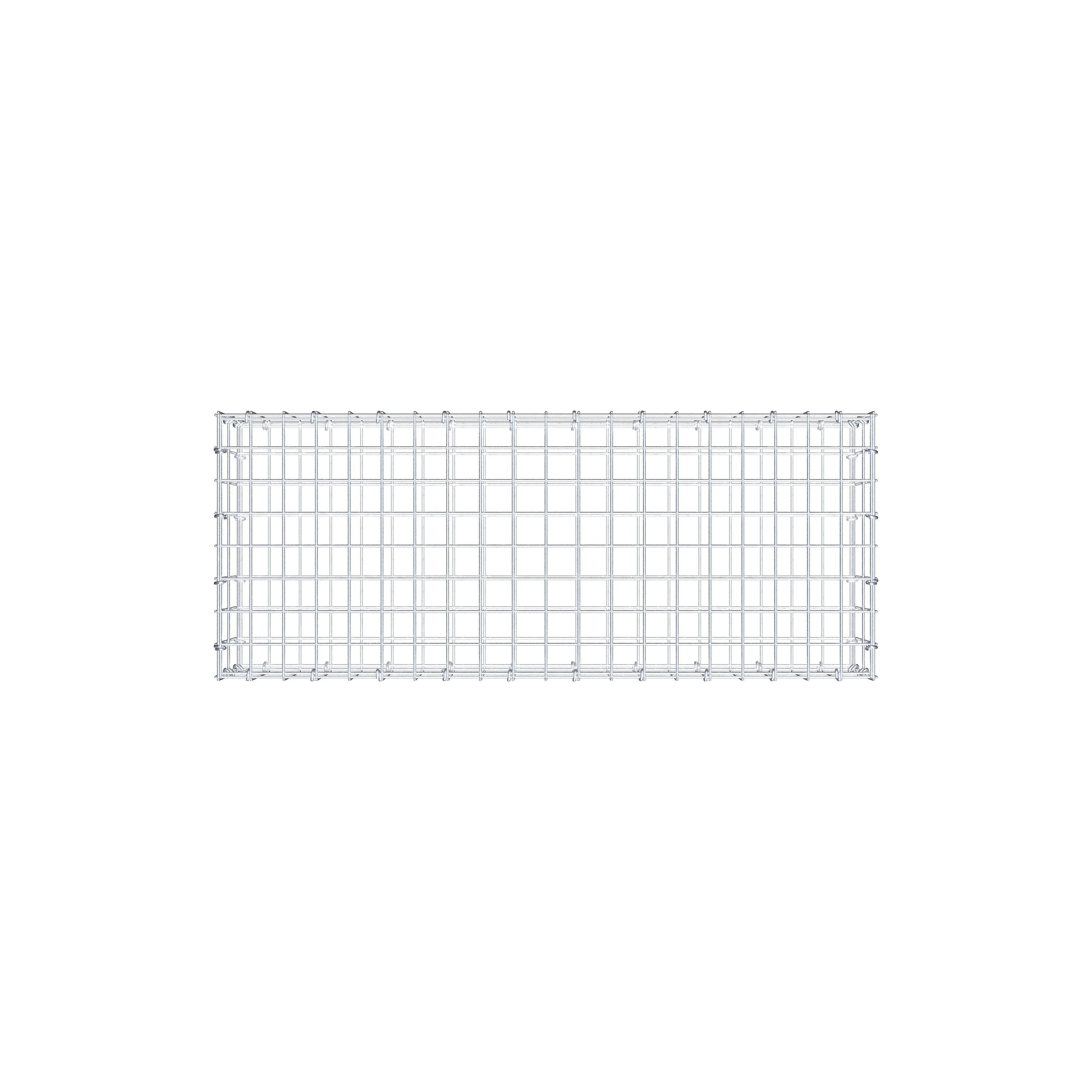 Gavión 100 cm x 20 cm x 40 cm (L x A x P), luz de malla 5 cm x 10 cm, anillo en C