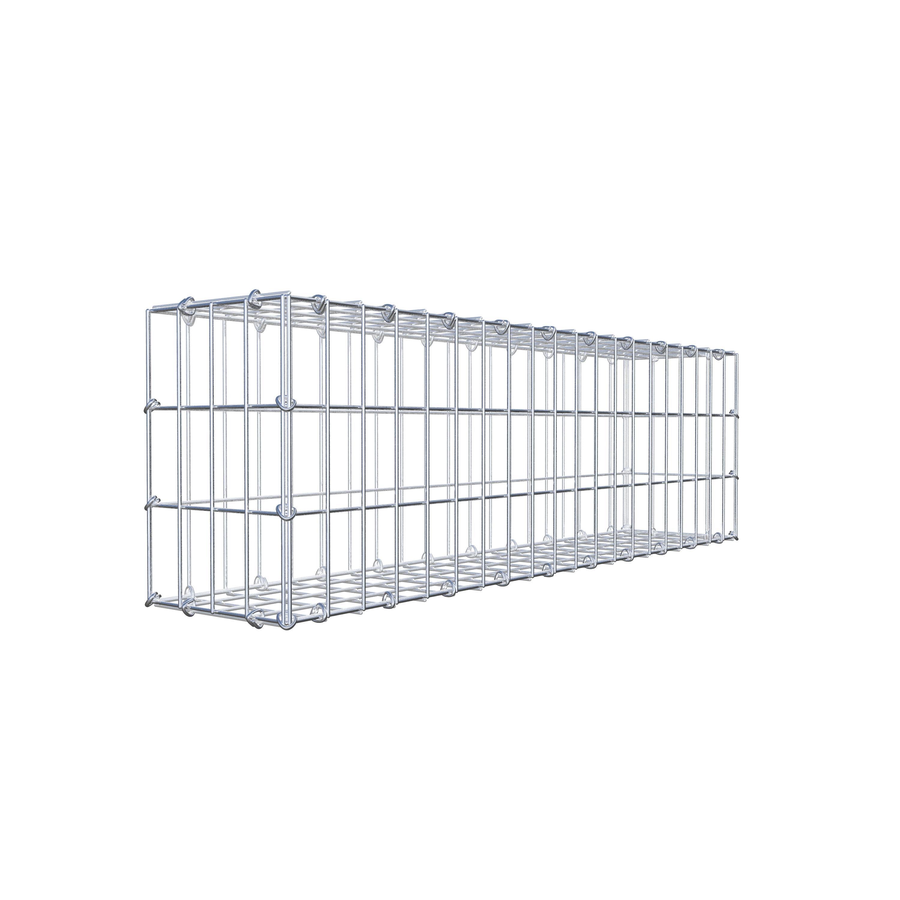 Gabião 100 cm x 30 cm x 20 cm (C x A x P), malhagem 5 cm x 10 cm, anel C