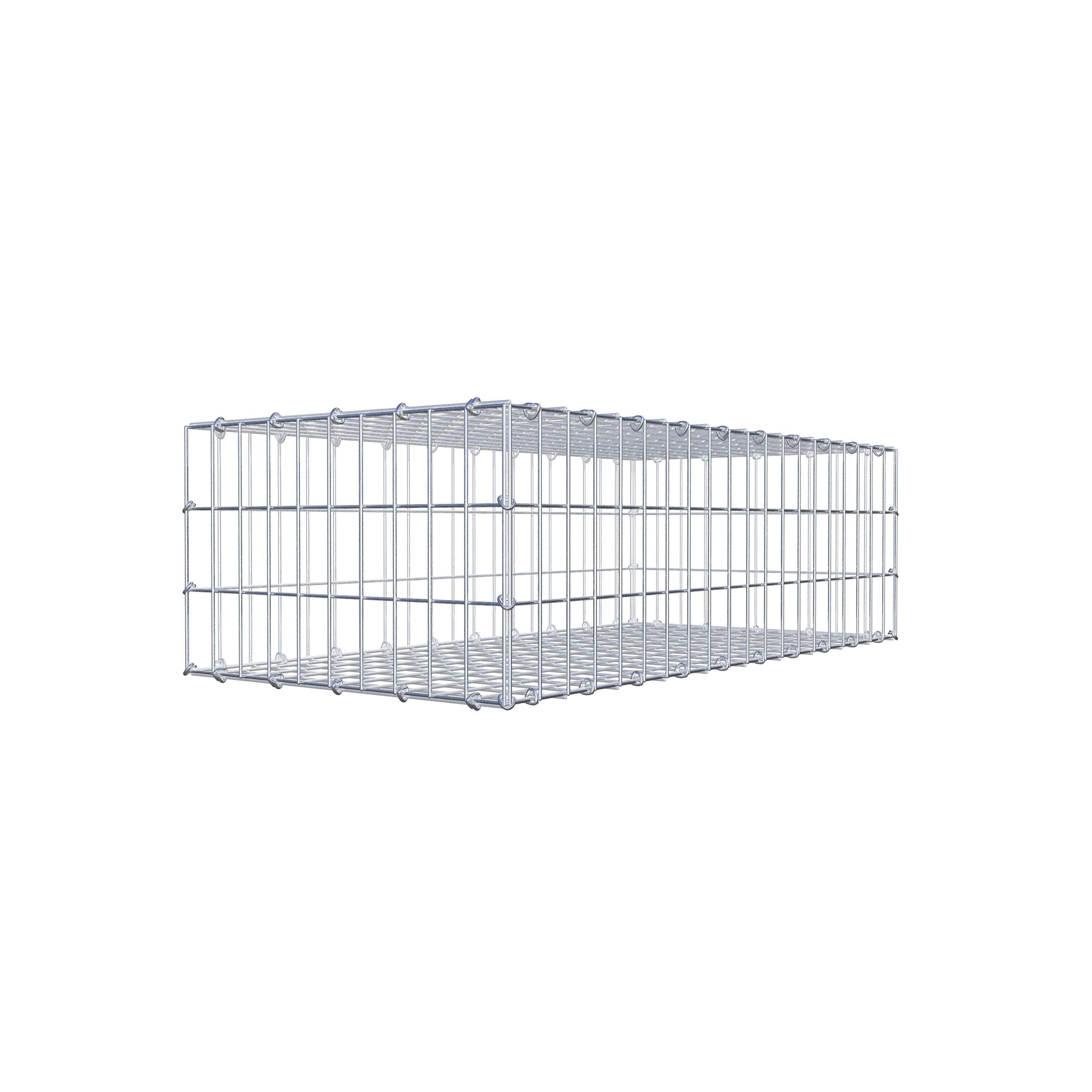 Schanskorf 100 cm x 30 cm x 50 cm (L x H x D), maaswijdte 5 cm x 10 cm, C-ring