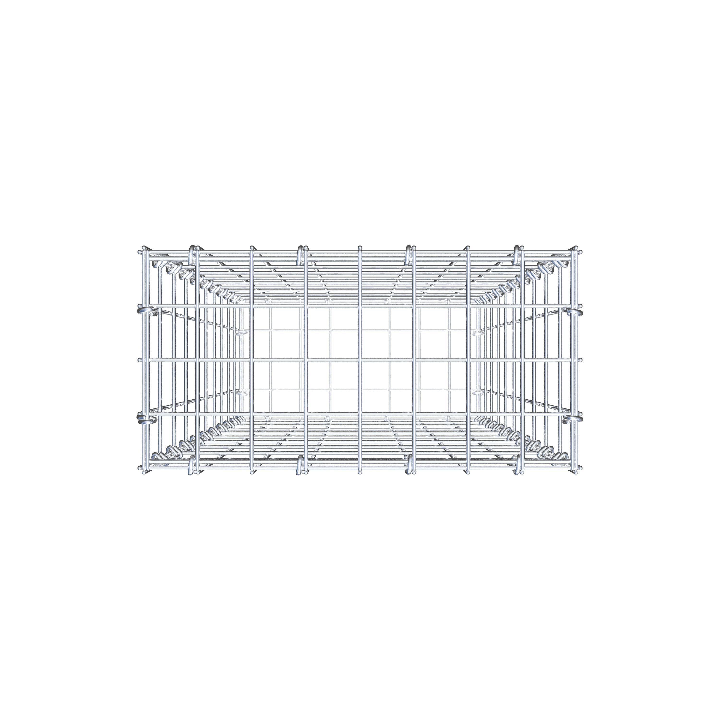 Gabbione 100 cm x 40 cm x 20 cm (L x H x P), maglia 5 cm x 10 cm, anello a C