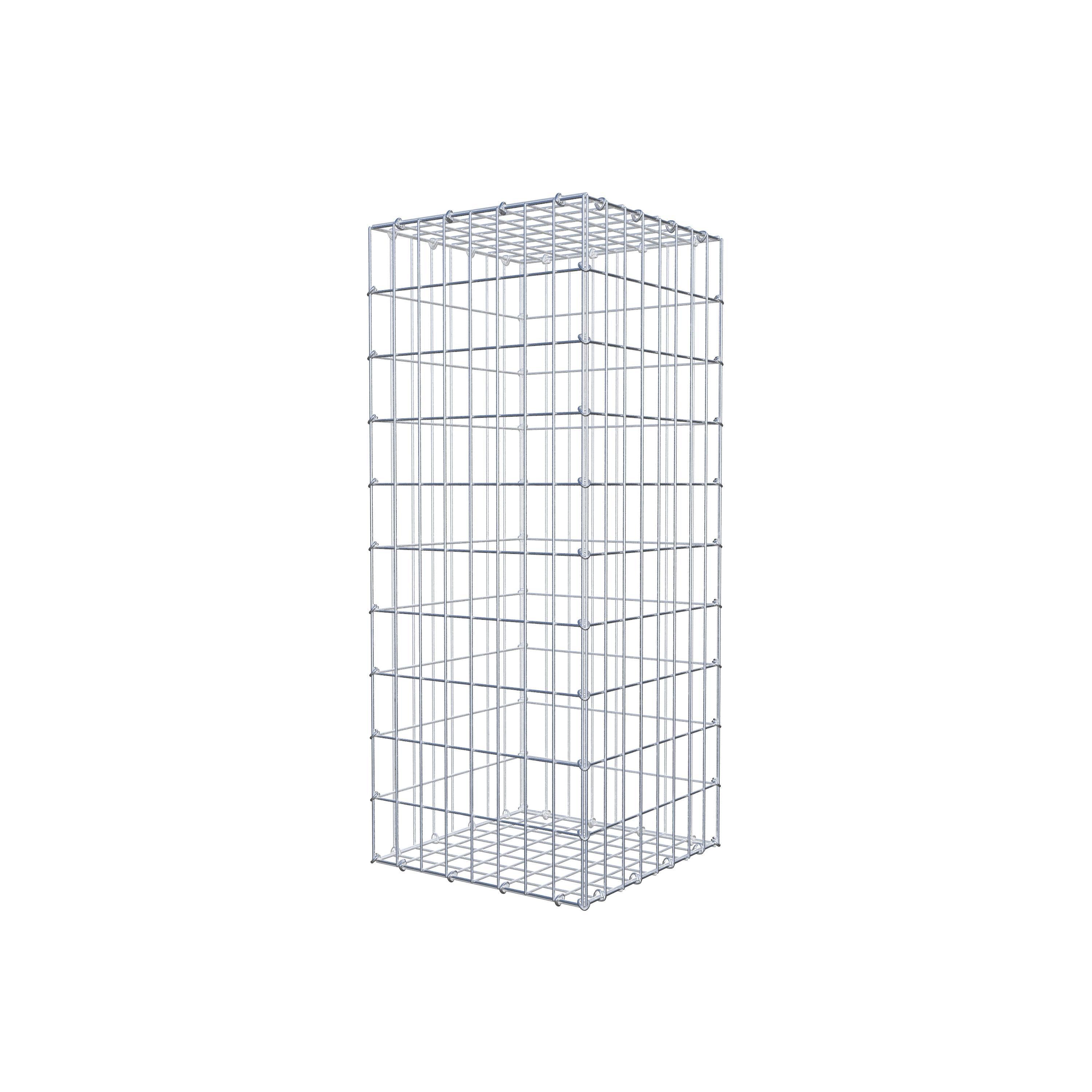 Gabion 100 cm x 40 cm x 40 cm (L x H x P), mailles 5 cm x 10 cm, anneau en C