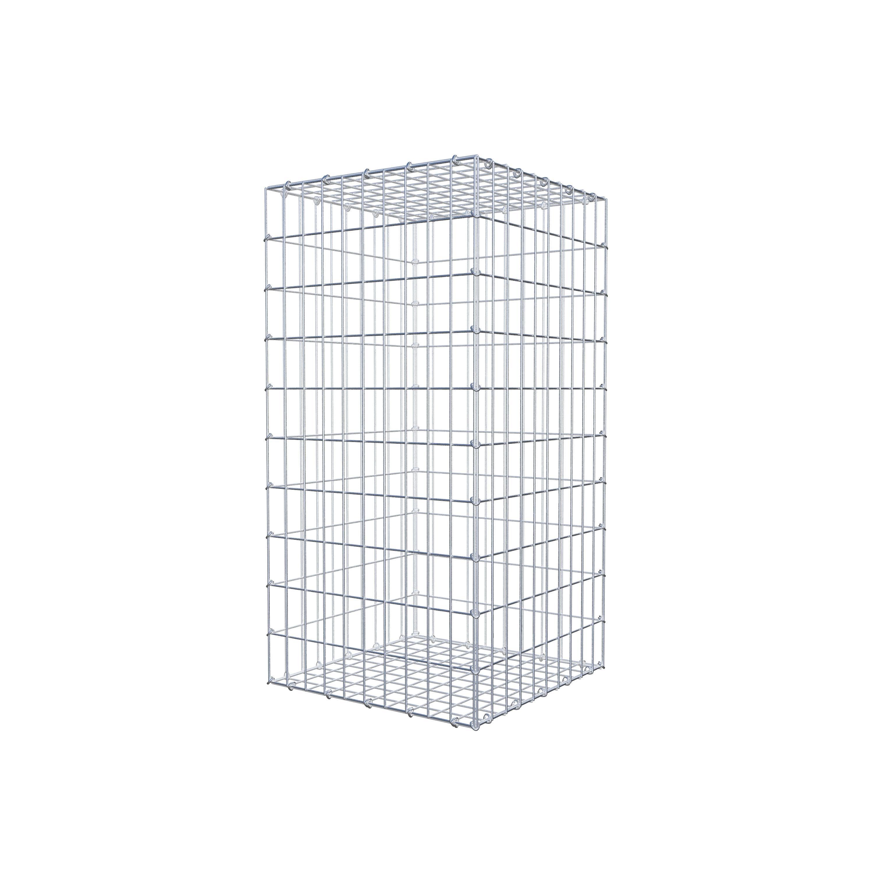 Gabião 100 cm x 50 cm x 50 cm (C x A x P), malhagem 5 cm x 10 cm, anel C
