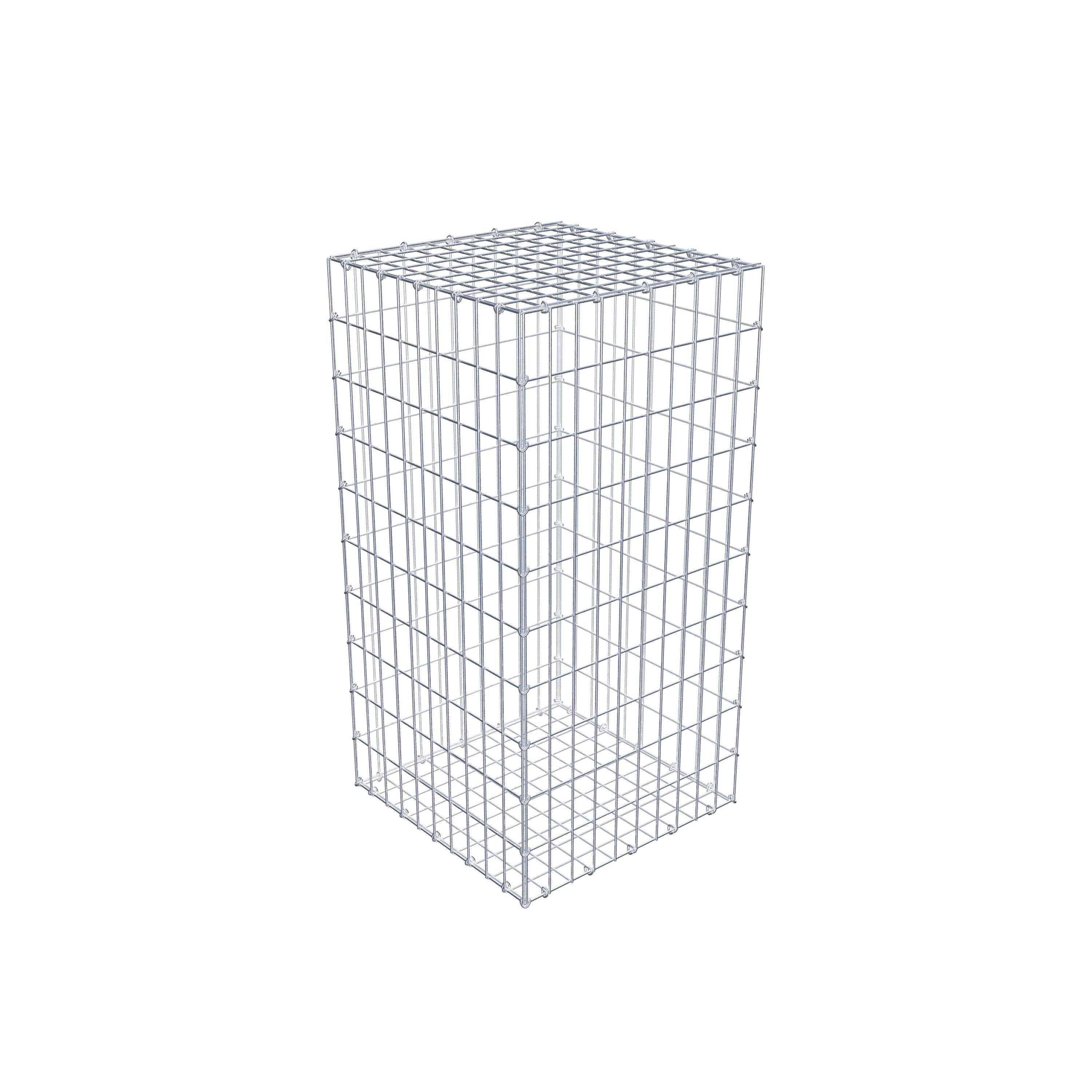 Gabião 100 cm x 50 cm x 50 cm (C x A x P), malhagem 5 cm x 10 cm, anel C