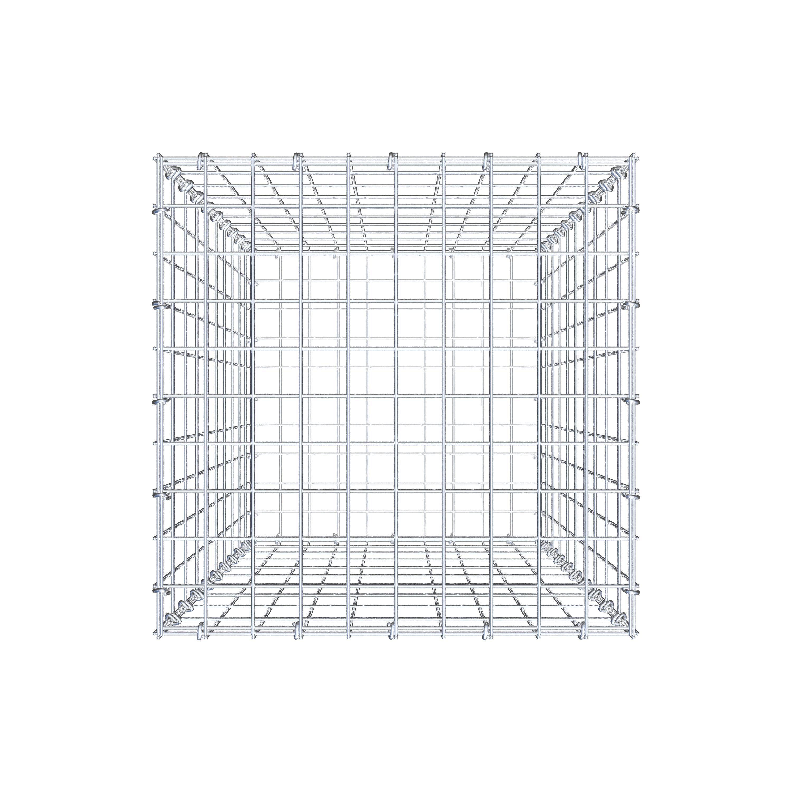 Gabião 100 cm x 50 cm x 50 cm (C x A x P), malhagem 5 cm x 10 cm, anel C