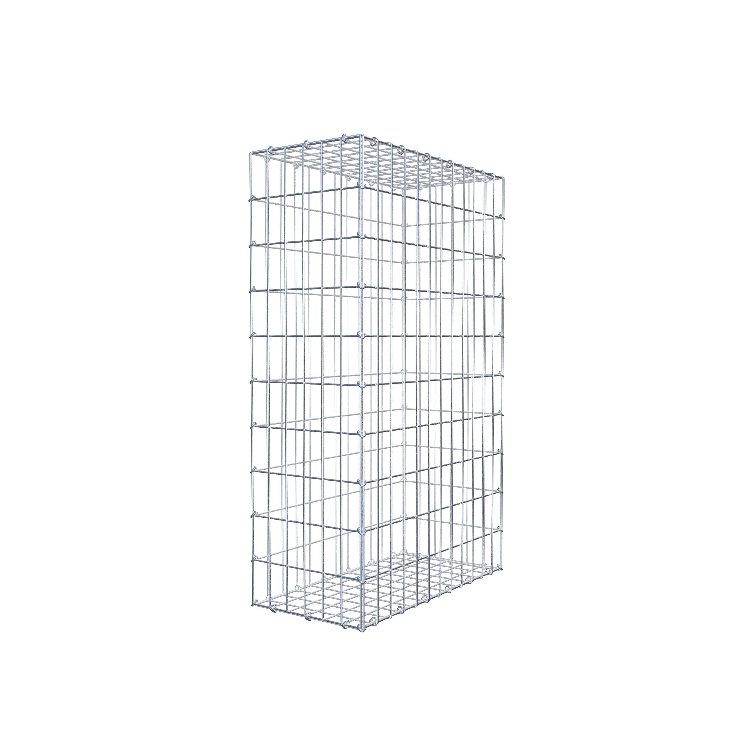 Gabion 100 cm x 60 cm x 30 cm (L x H x P), mailles 5 cm x 10 cm, anneau en C