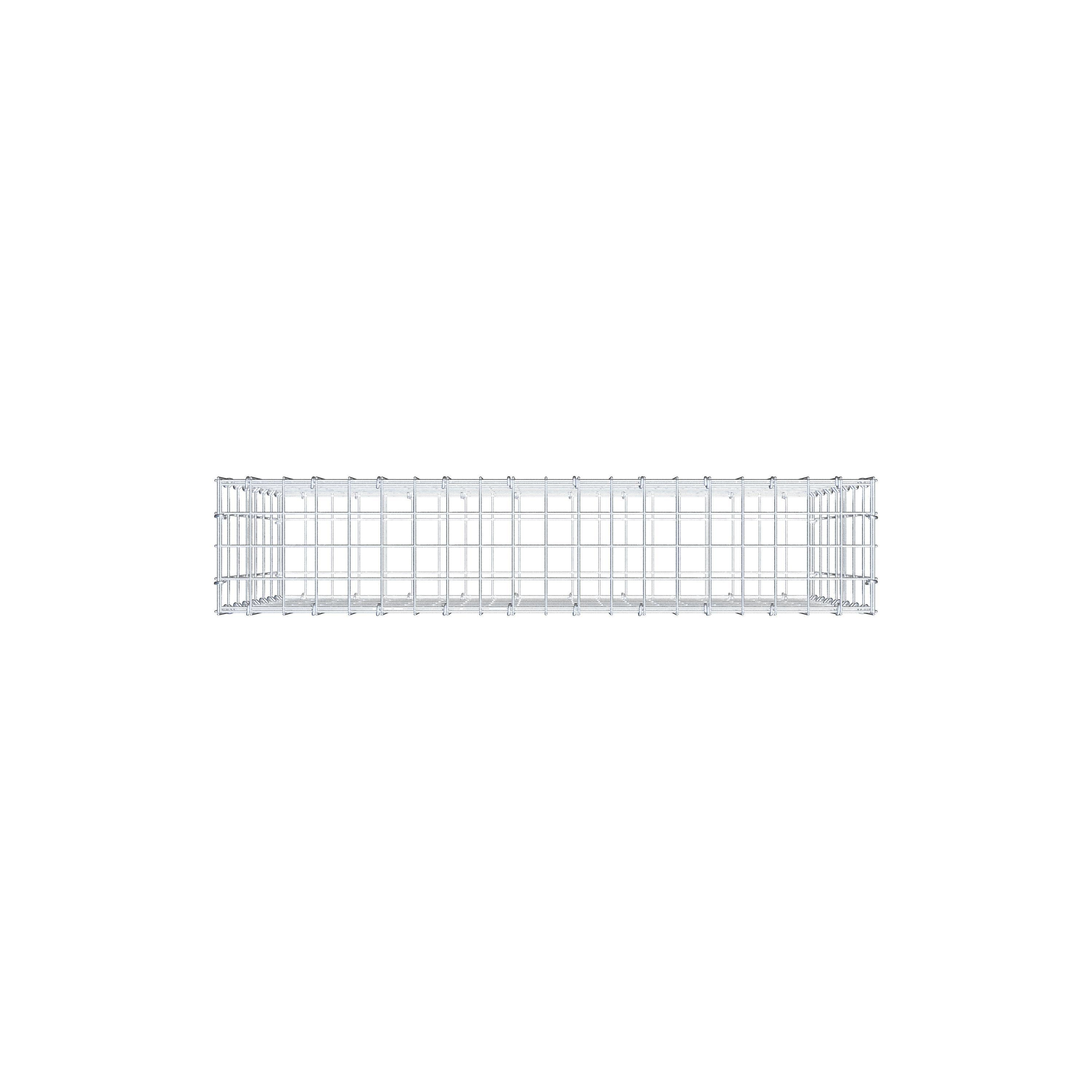 Schanskorf 100 cm x 70 cm x 20 cm (L x H x D), maaswijdte 5 cm x 10 cm, C-ring