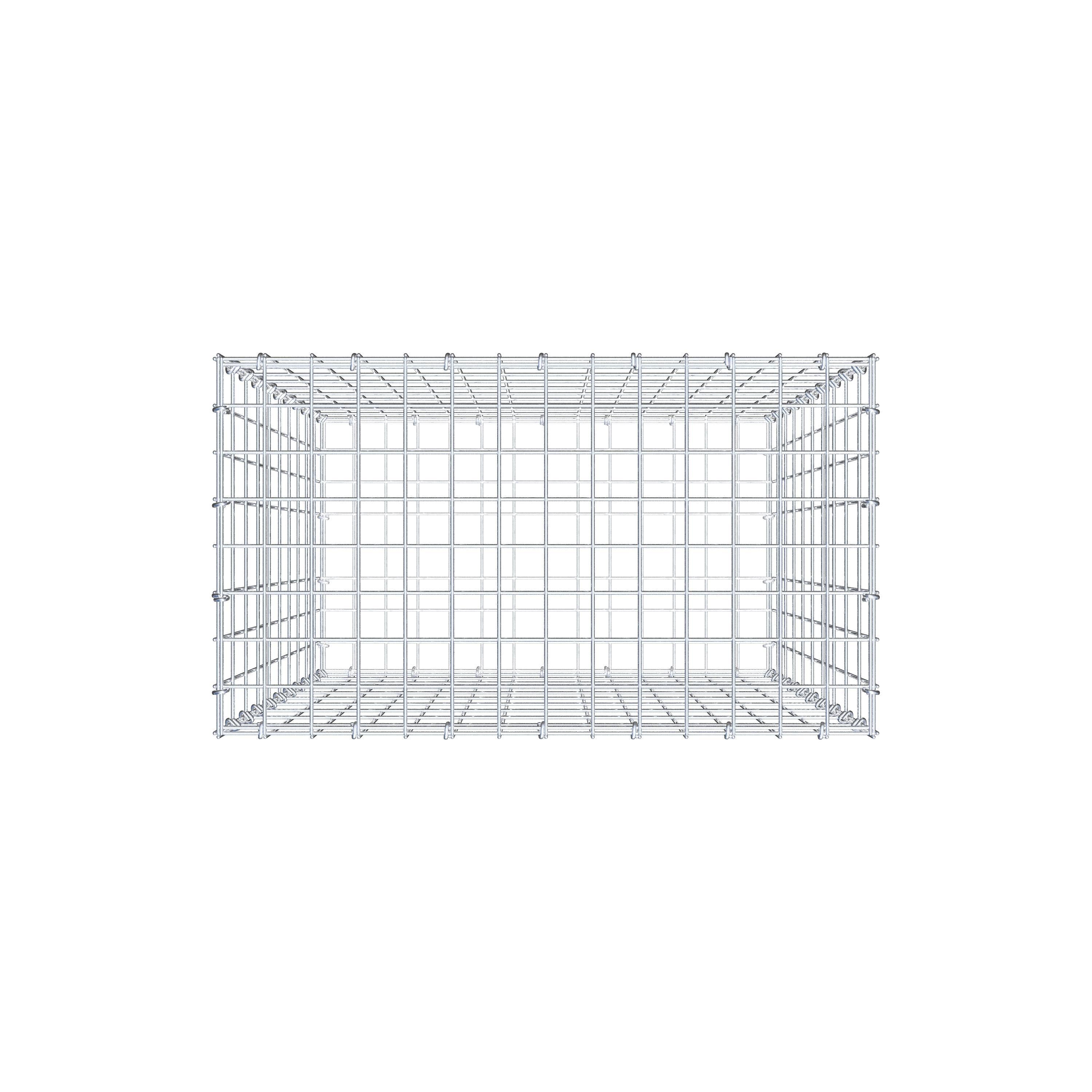 Gabion 100 cm x 70 cm x 40 cm (L x H x P), mailles 5 cm x 10 cm, anneau en C