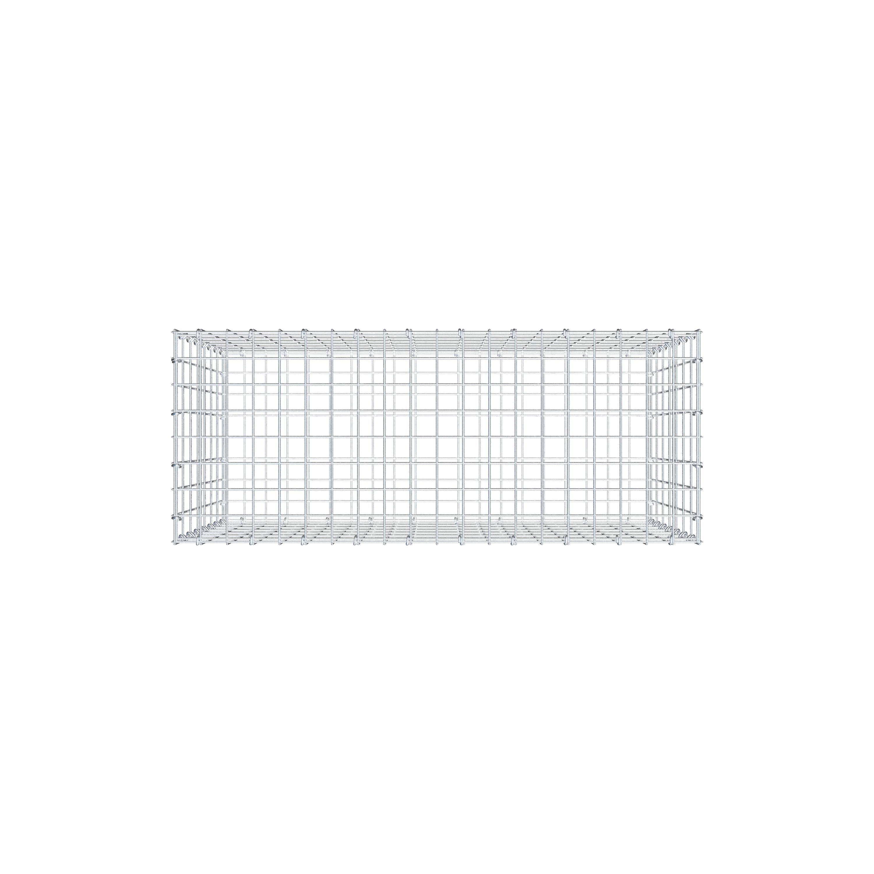 Gabion 100 cm x 70 cm x 40 cm (L x H x P), mailles 5 cm x 10 cm, anneau en C