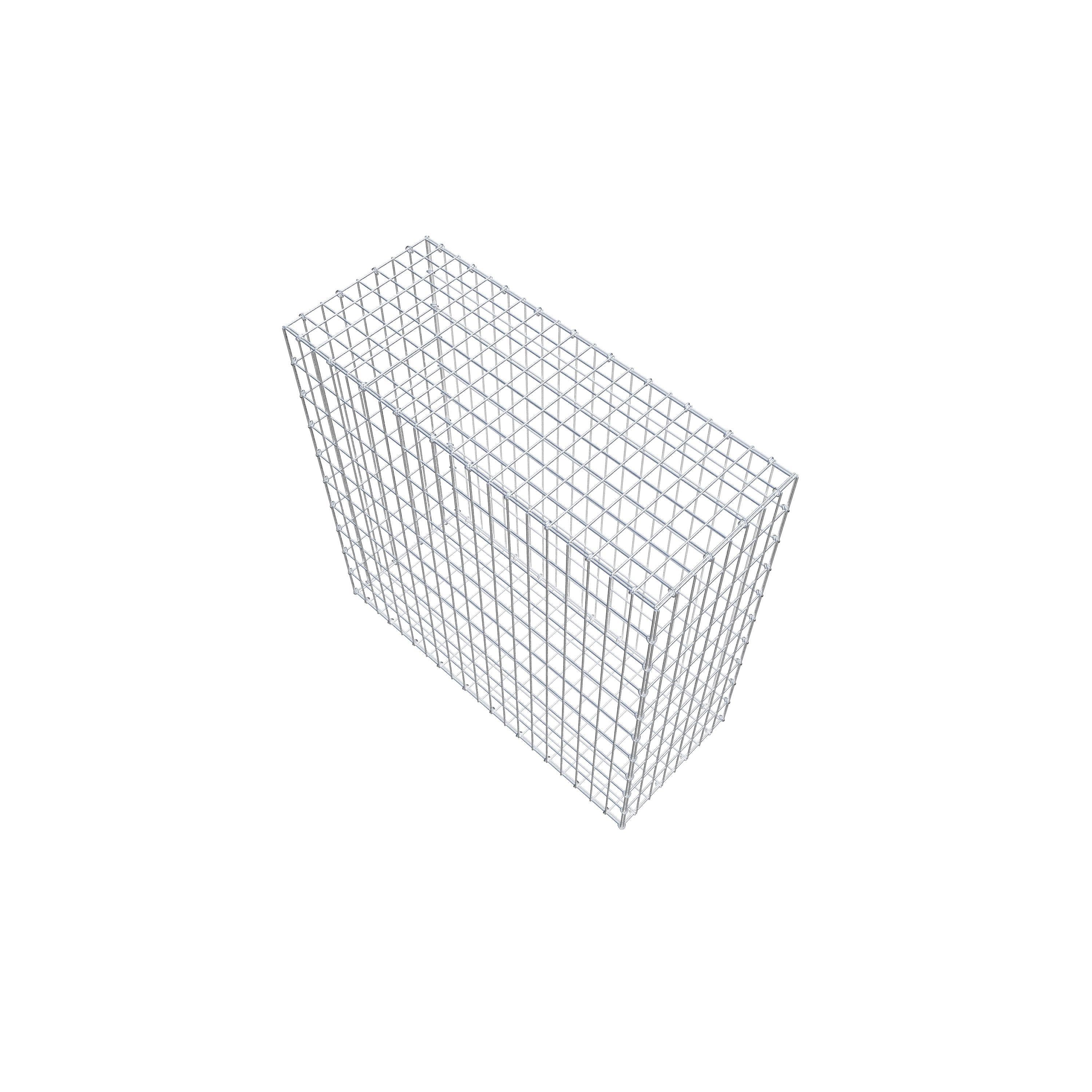 Gabion 100 cm x 100 cm x 40 cm (L x H x P), mailles 5 cm x 10 cm, anneau en C