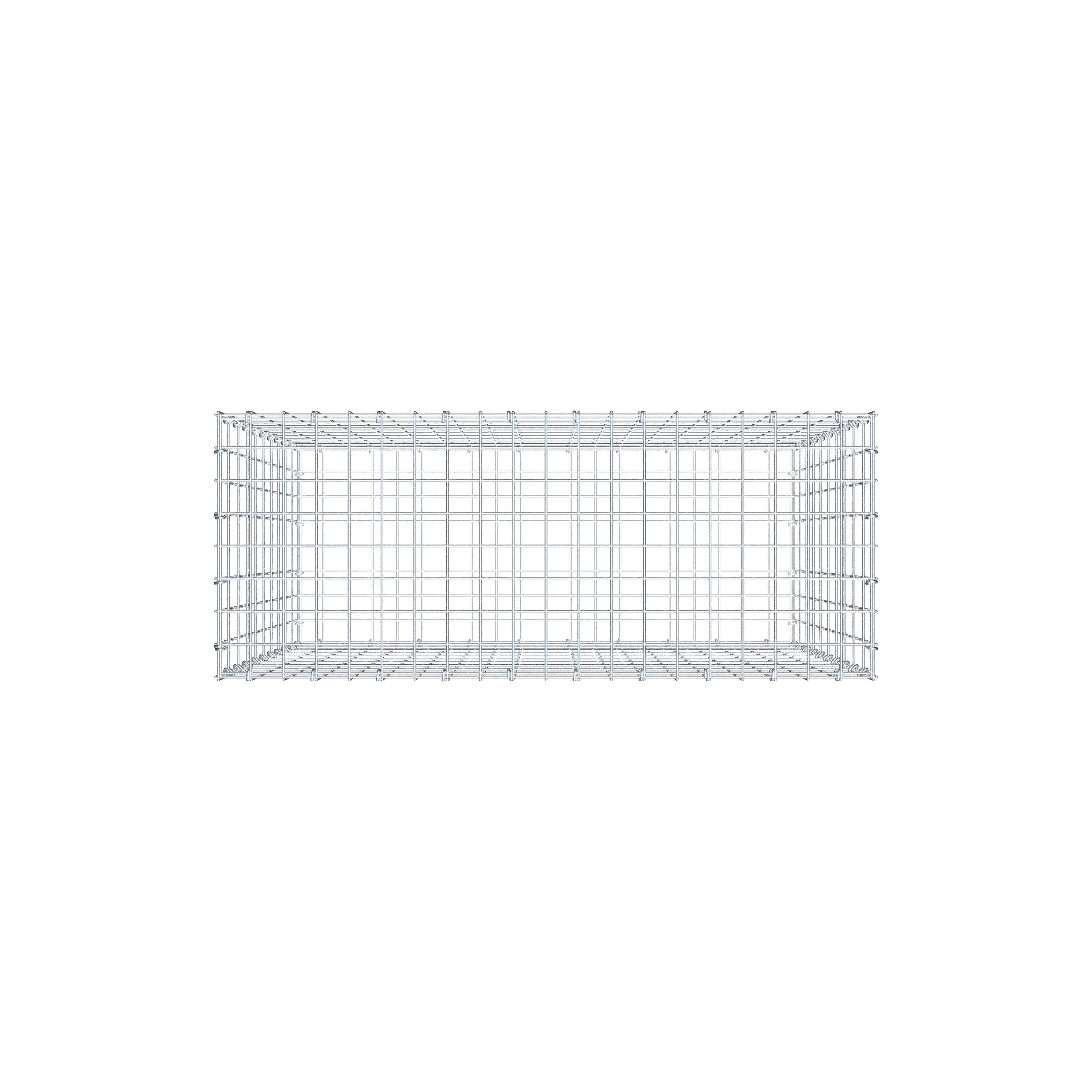 Gabion 100 cm x 100 cm x 40 cm (L x H x P), mailles 5 cm x 10 cm, anneau en C
