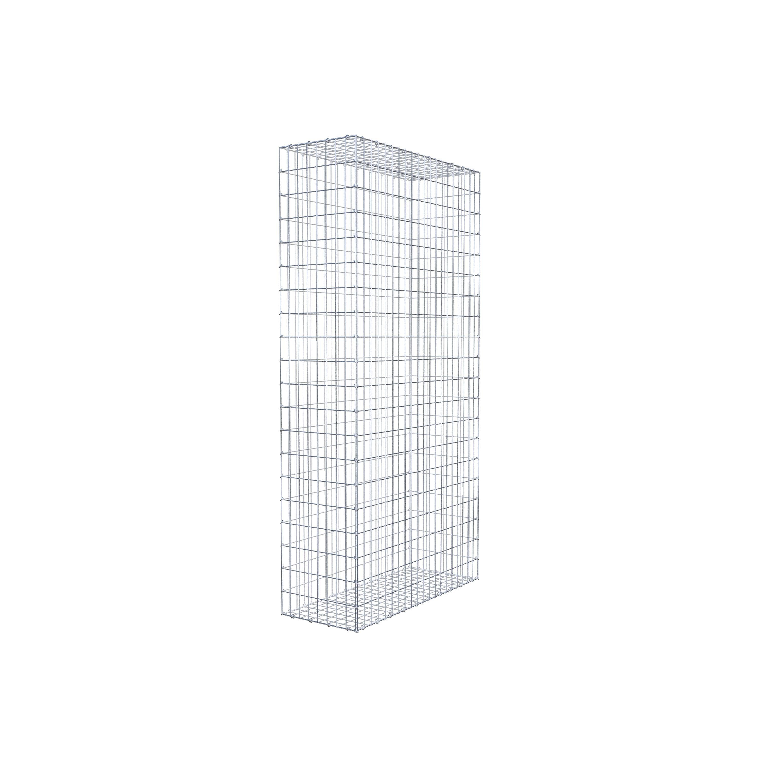 Gavión 200 cm x 100 cm x 40 cm (L x A x P), malla 5 cm x 10 cm, anillo en C