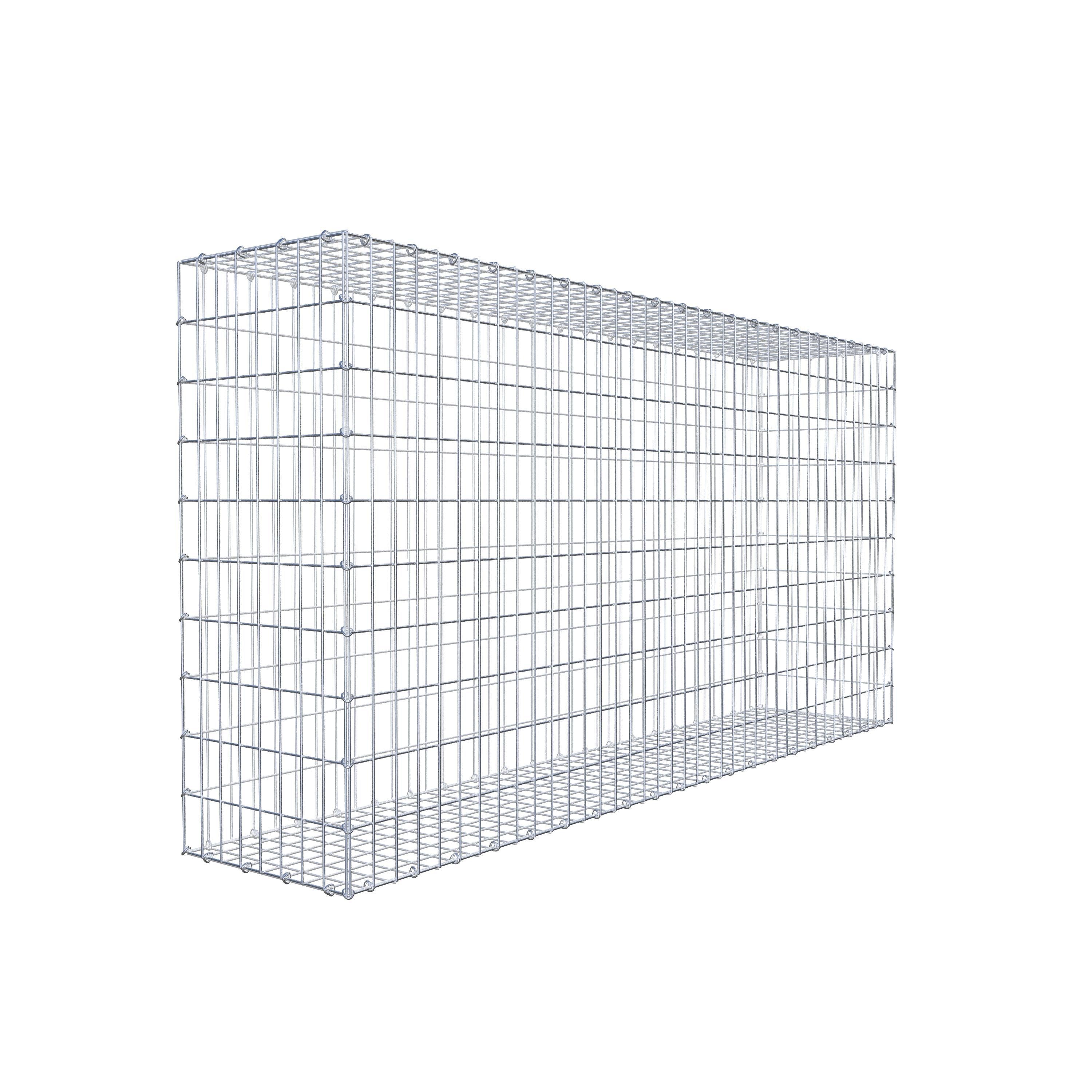 Gavión 200 cm x 100 cm x 40 cm (L x A x P), malla 5 cm x 10 cm, anillo en C