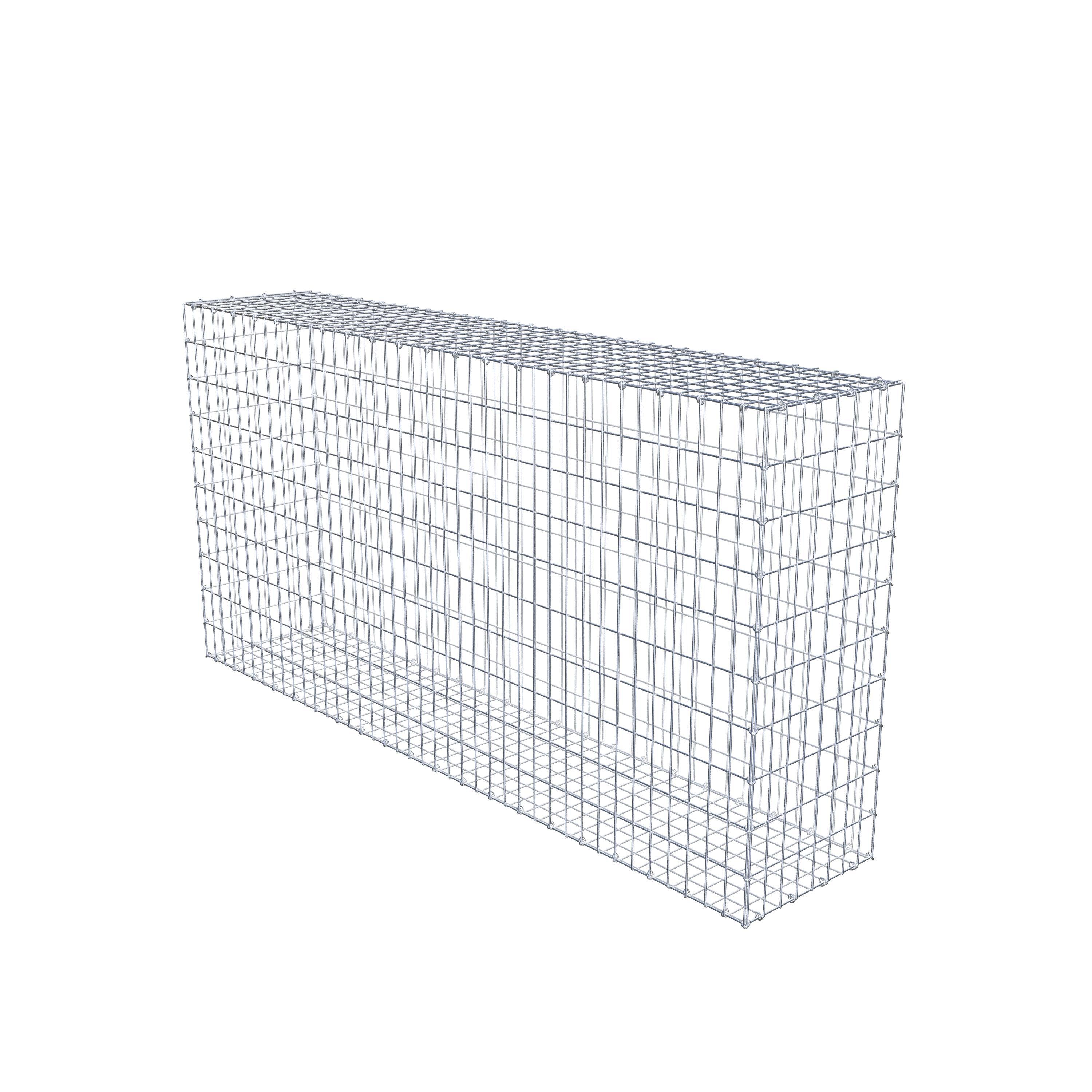 Gavión 200 cm x 100 cm x 40 cm (L x A x P), malla 5 cm x 10 cm, anillo en C