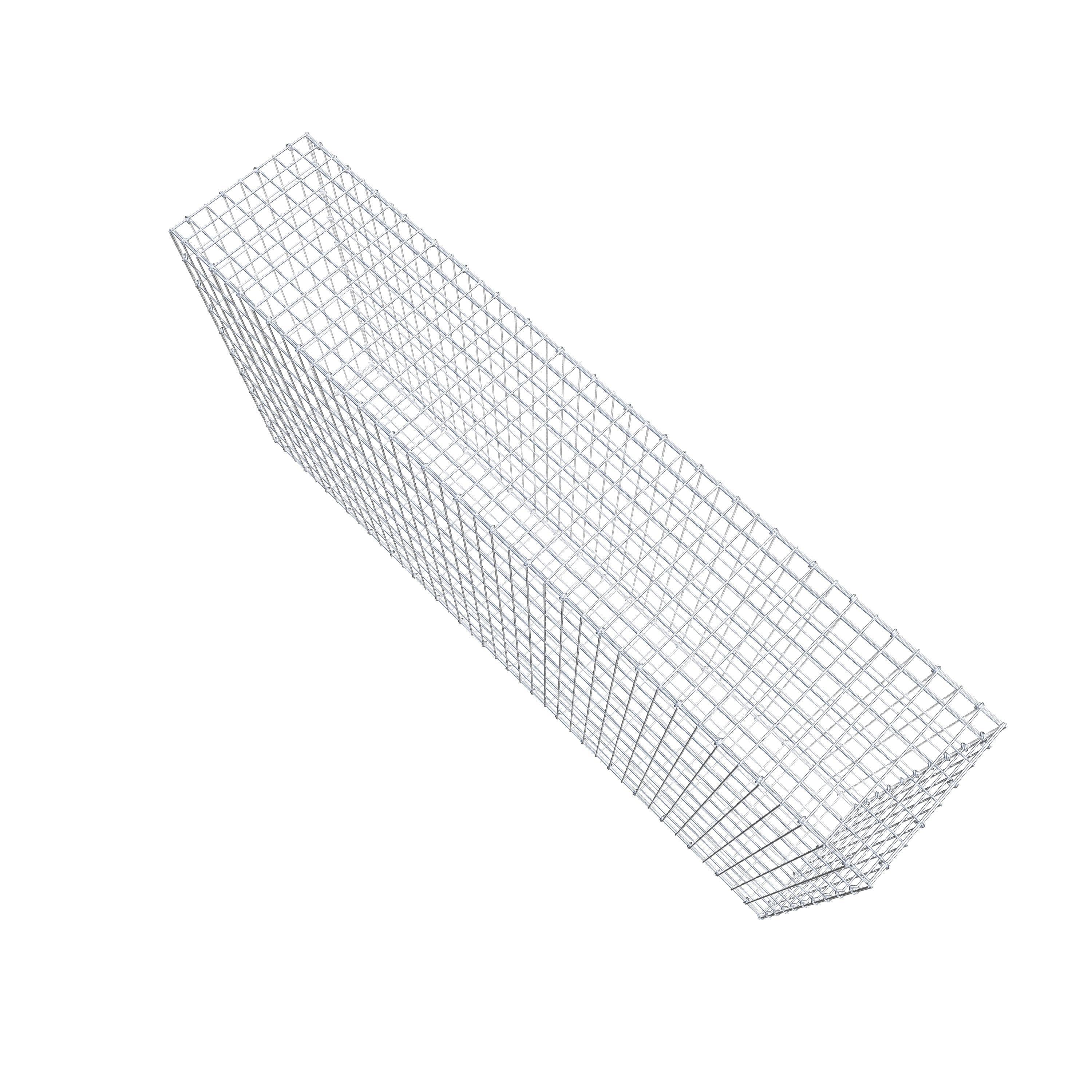Gavión 200 cm x 100 cm x 40 cm (L x A x P), malla 5 cm x 10 cm, anillo en C